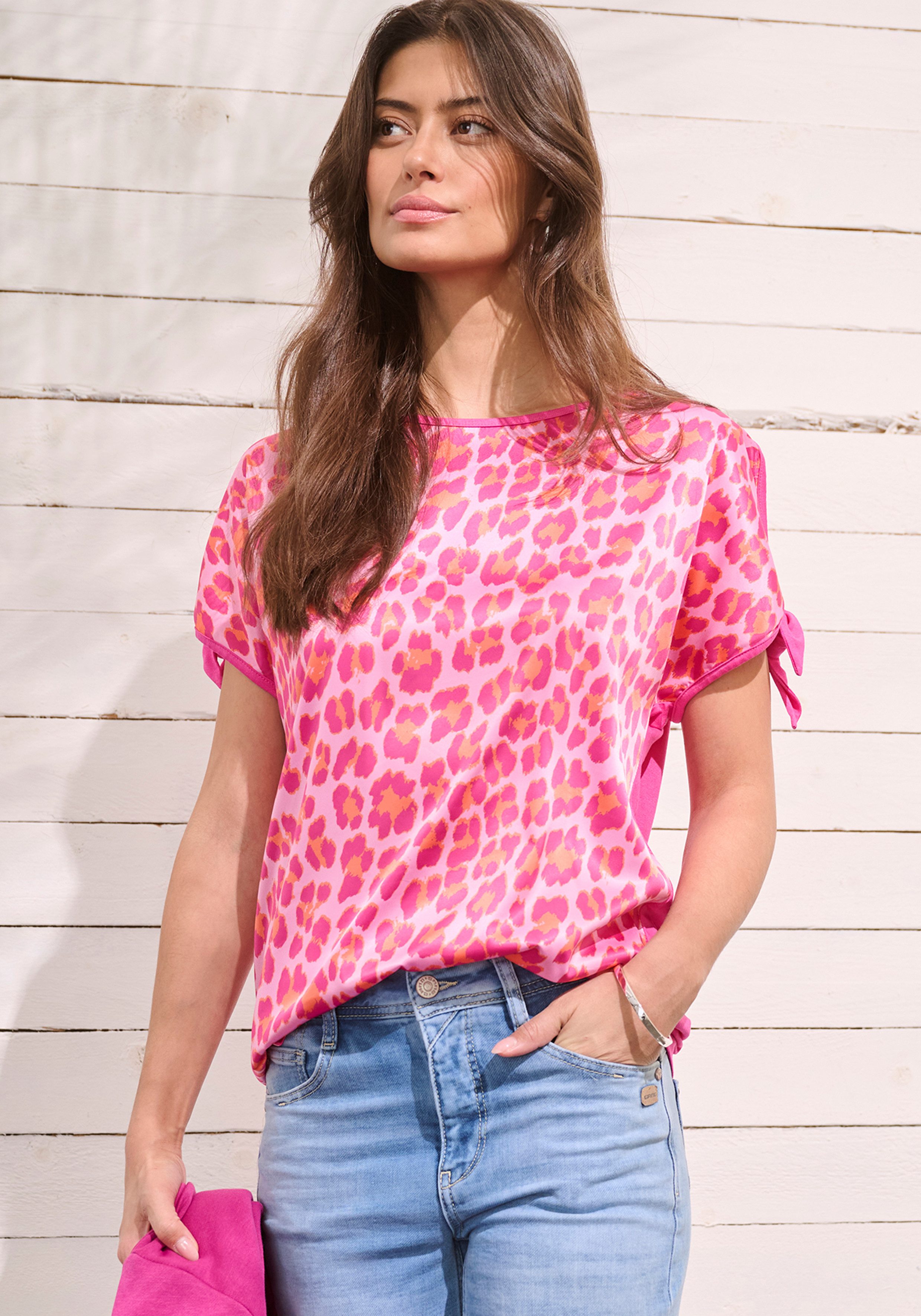 Laura Scott Shirtbluse mit Leoparden-Druck & Bindeband – Bild 4 von 5