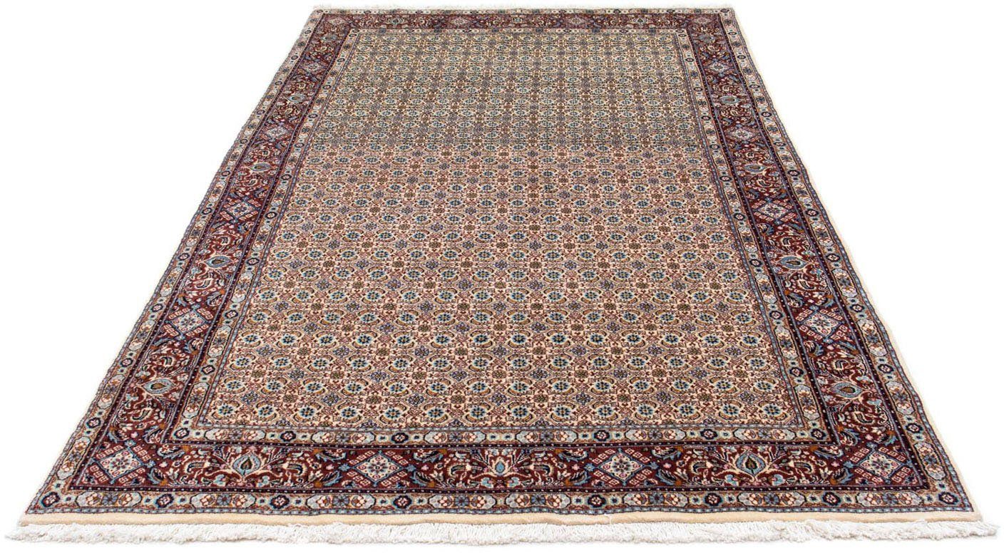 Wollteppich Moud Stark Gemustert Beige 196 x 147 cm, morgenland, rechteckig, Höhe: 10 mm, Unikat mit Zertifikat