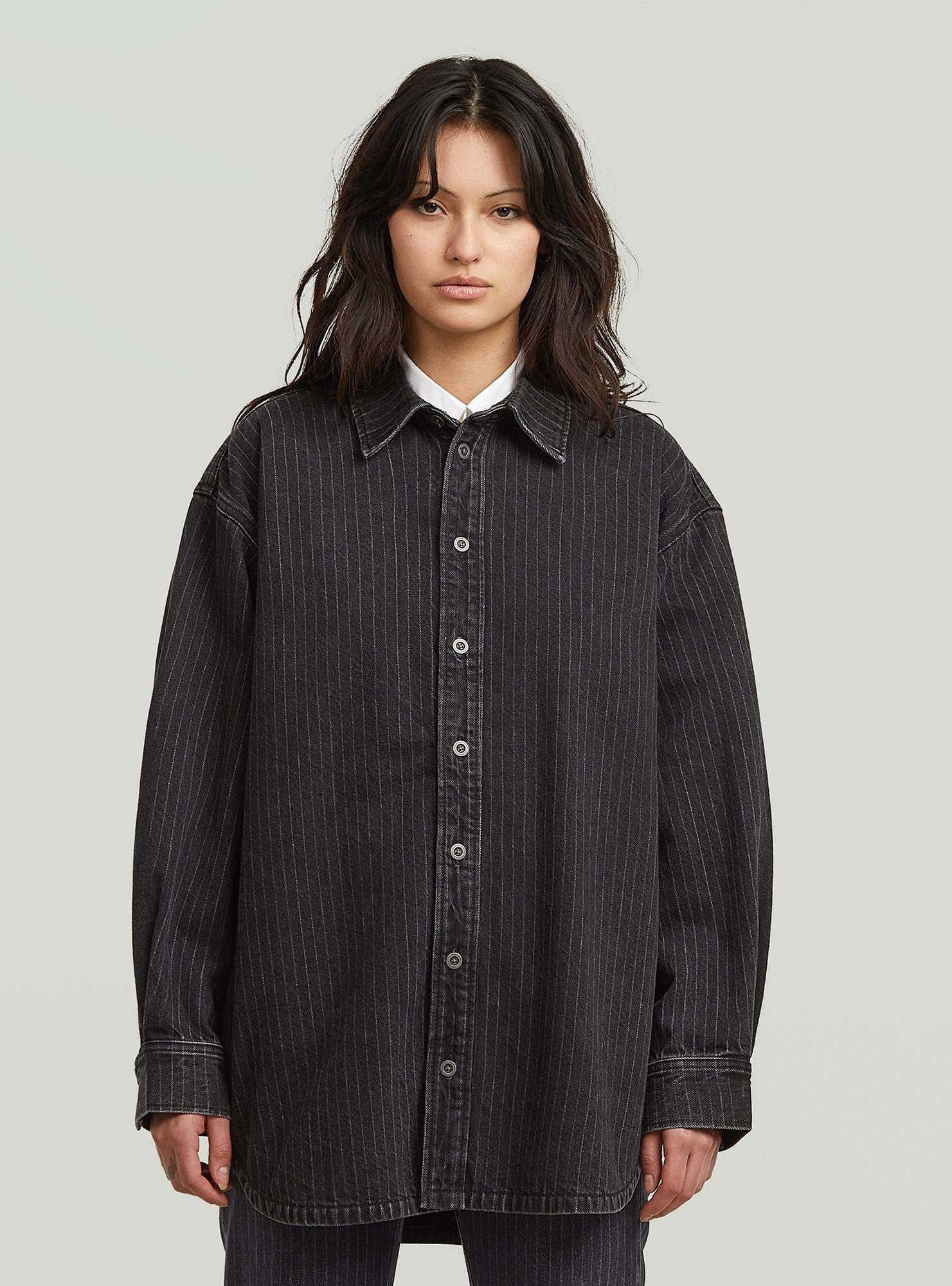Langarmshirt Maxi-Hemd