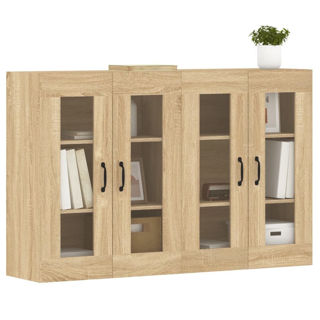 vidaXL Sideboard Wandschränke 2 Stk. Sonoma-Eiche günstig online kaufen