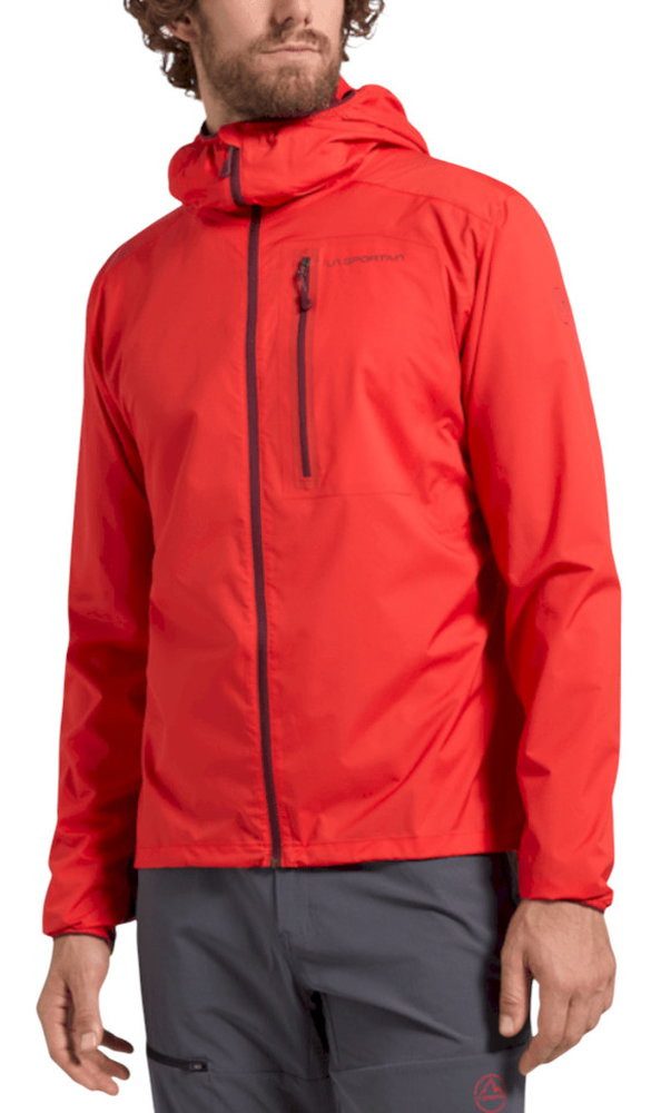La Sportiva Funktionsjacke Kletterjacke Wall Breeze Stretch (Bergsteigen, winddicht, leicht) rot