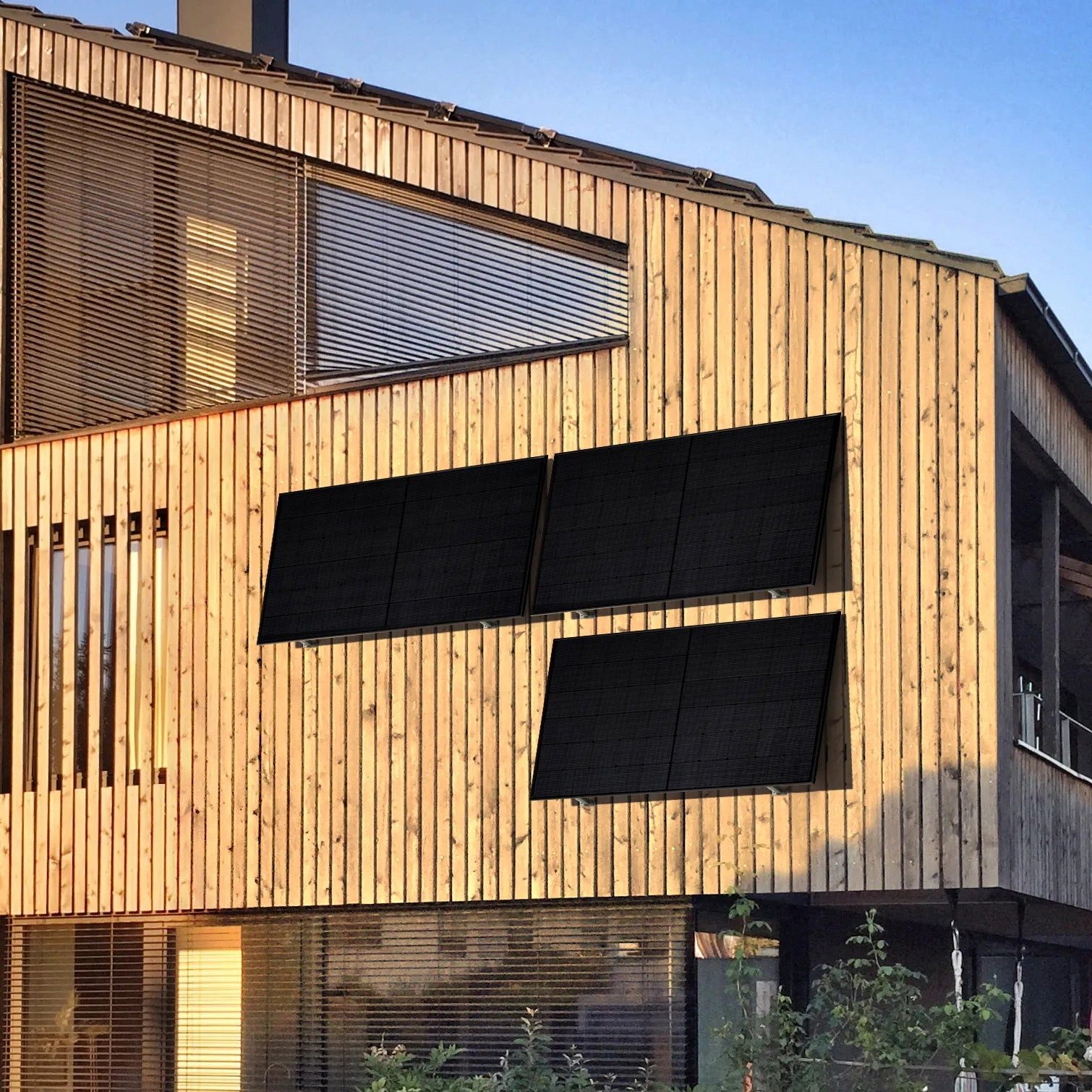 Balkonkraftwerk 1500 Watt, Fassade, Komplettset Bifazial