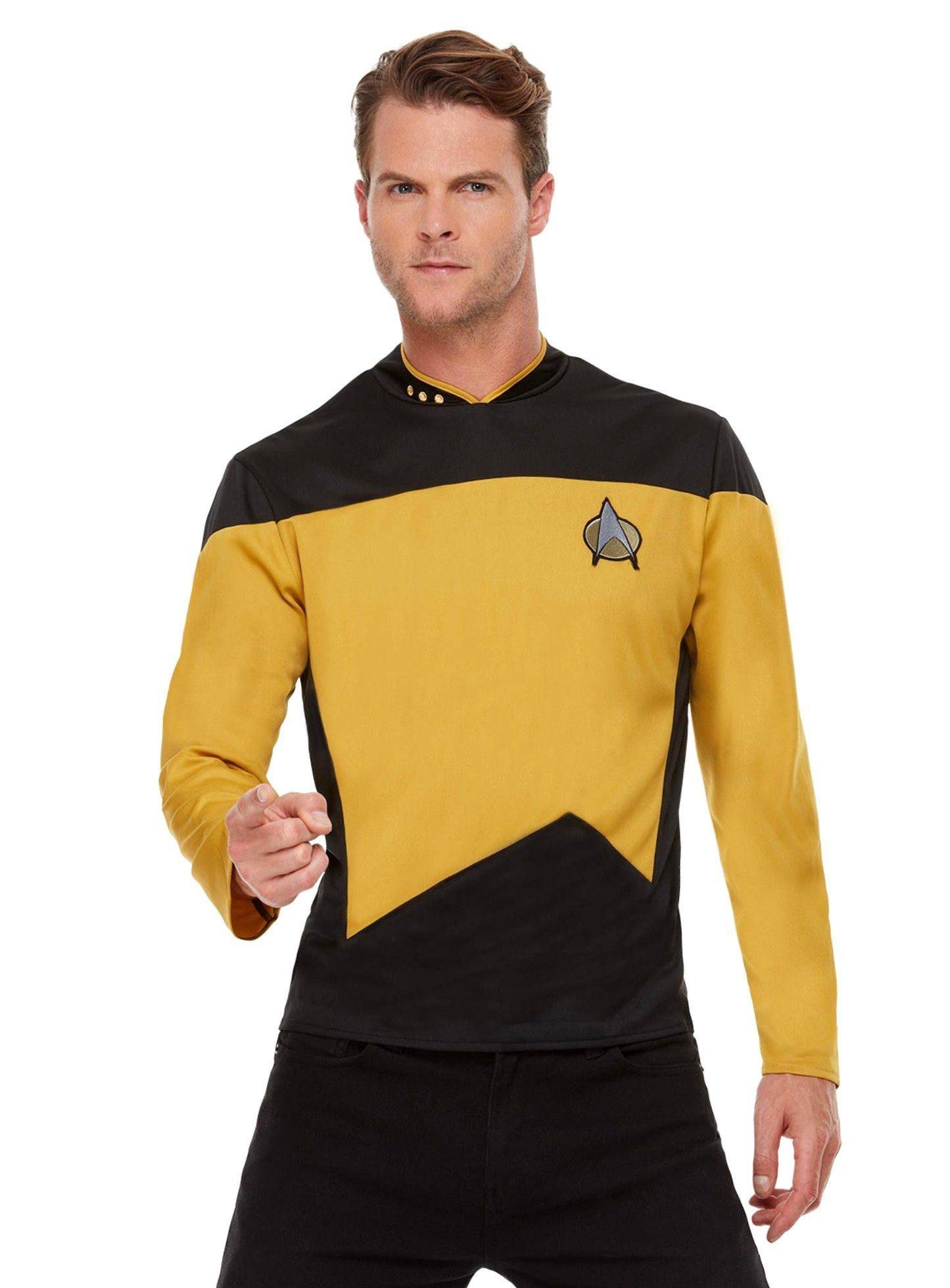 Smiffys Kostüm Star Trek TNG Uniform Lieutenant, Oberteil im Stil der Brückenuniform für den Bereich Technik & Sicher