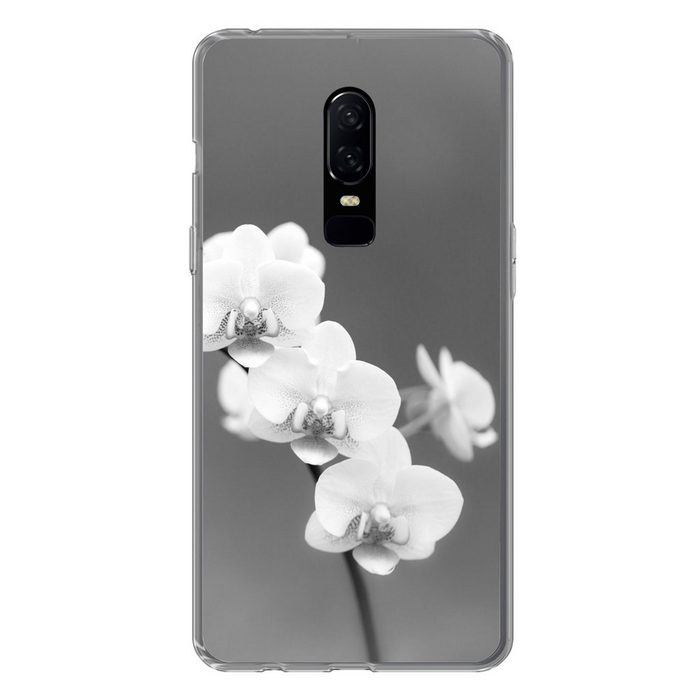 MuchoWow Handyhülle Orchidee - Blumen - Pflanze - Weiß - Lila Phone Case Handyhülle OnePlus 6 Silikon Schutzhülle