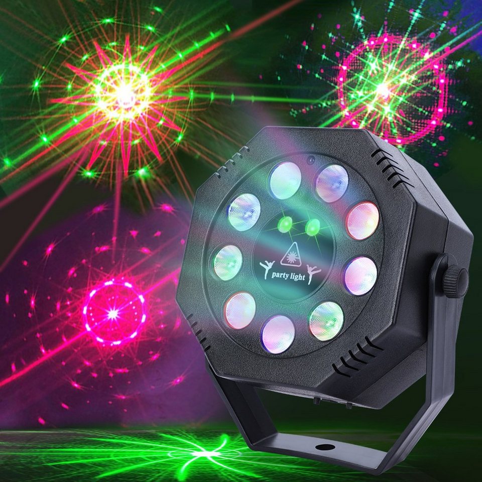 Rosnek LED Discolicht Tragbar, Stroboskop, Sound Aktiviert, für Halloween  Partys Bar Bühne, USB, Fernbedienung, Weihnachten