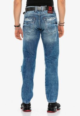 Cipo & Baxx Bequeme Jeans im auffälligen Riss-Design