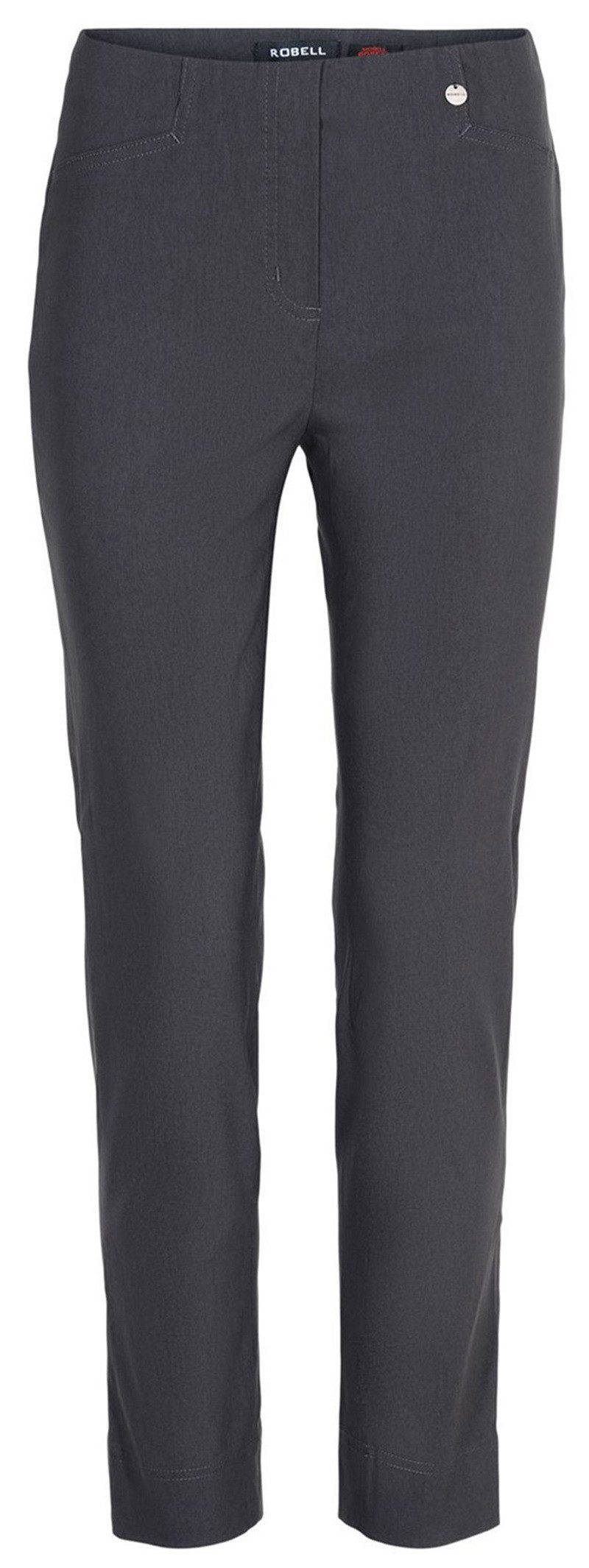 ROBELL Stoffhose Rose09-51527, schmal geschnittene 7/8 Hose mit Schlitz hinten am Bein mit Schlitz am Beinabschluss