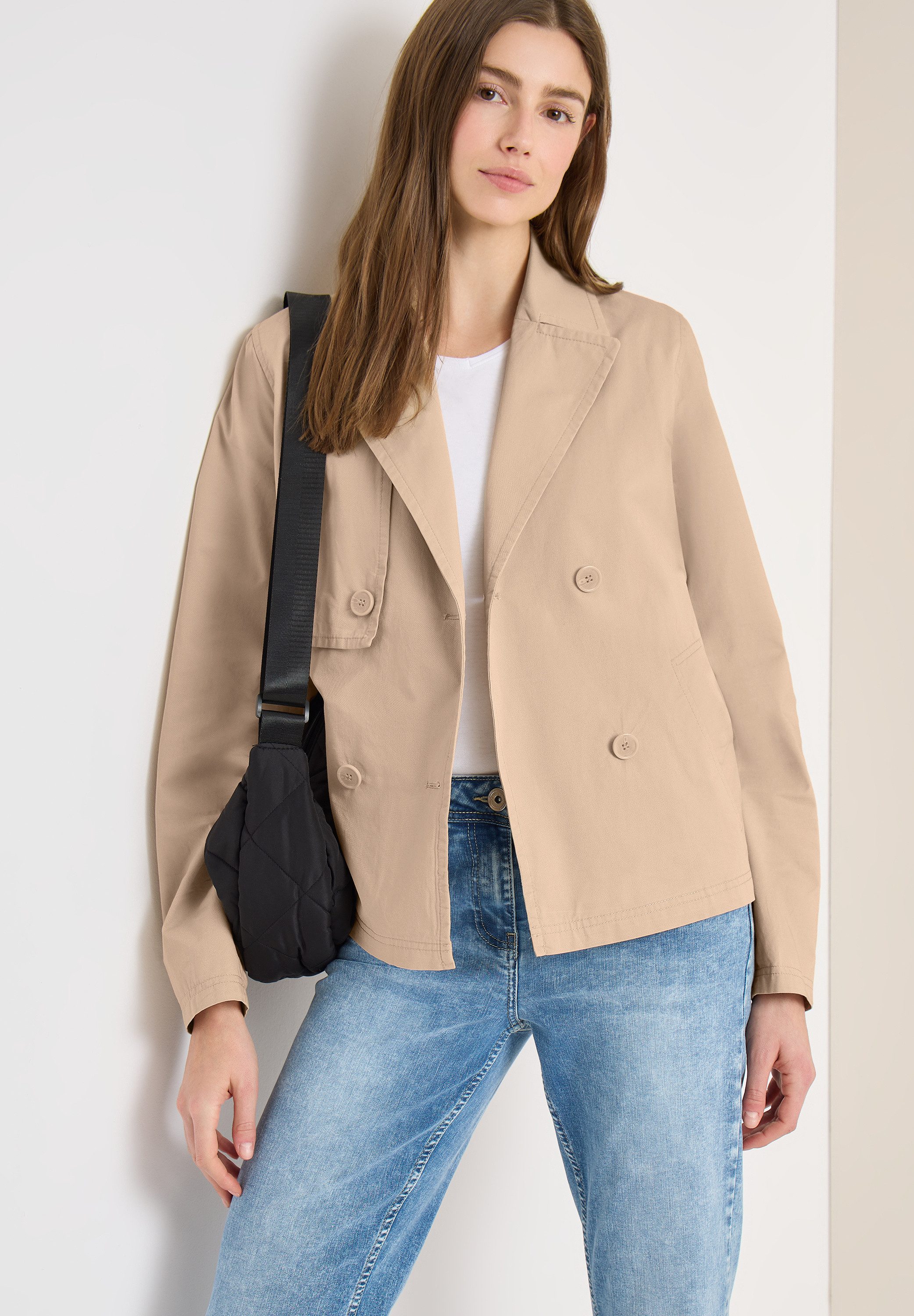 CECIL Kurzjacke Trenchcoat mit Reverskragen günstig online kaufen
