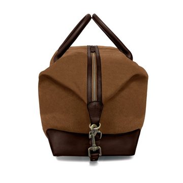 DRAKENSBERG Reisetasche Weekender »David« (L) Umbra-Braun, Herren, Damen, im Vintage-Design, Canvas und Büffelleder, handgemacht