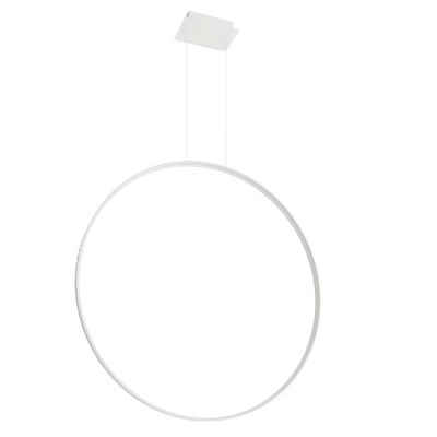 etc-shop LED Pendelleuchte, LED-Leuchtmittel fest verbaut, Neutralweiß, Hängeleuchte Pendellampe Designleuchte weiß LED Ring