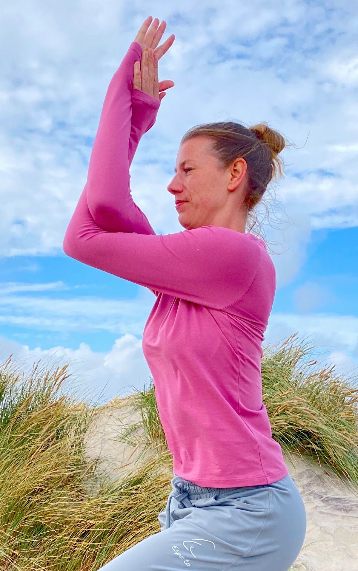 ESPARTO Yogashirt Langarmshirt Vicitra Ärmel mt Daumenloch günstig online kaufen