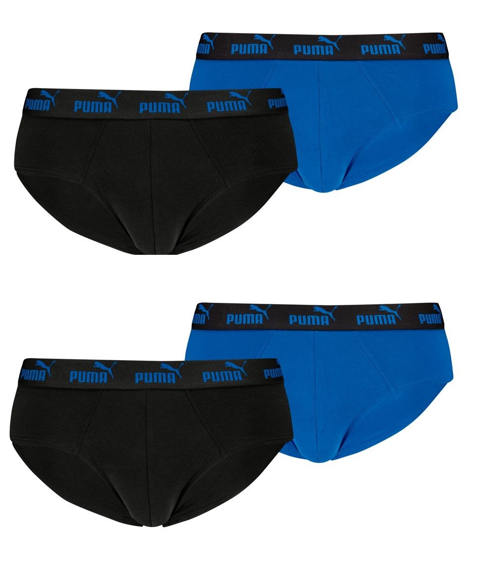 Schlüpfer PUMA Herren Elements Basic Brief Slips Unterwäsche im 4er Pack