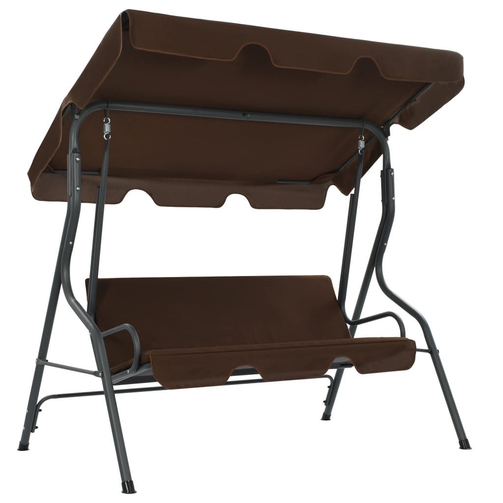 vidaXL Hollywoodschaukel 170 x 110 x 153 cm Hollywoodschaukel Kaffeebraun 170x110x153 cm