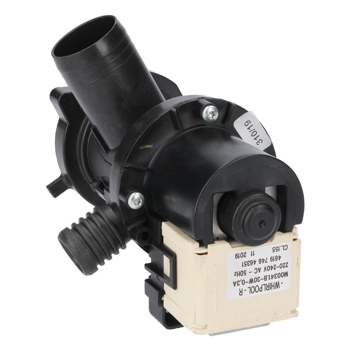 easyPART Elektropumpe wie EUROPART 10038110 Ablaufpumpe wie Whirlpool, Waschmaschine