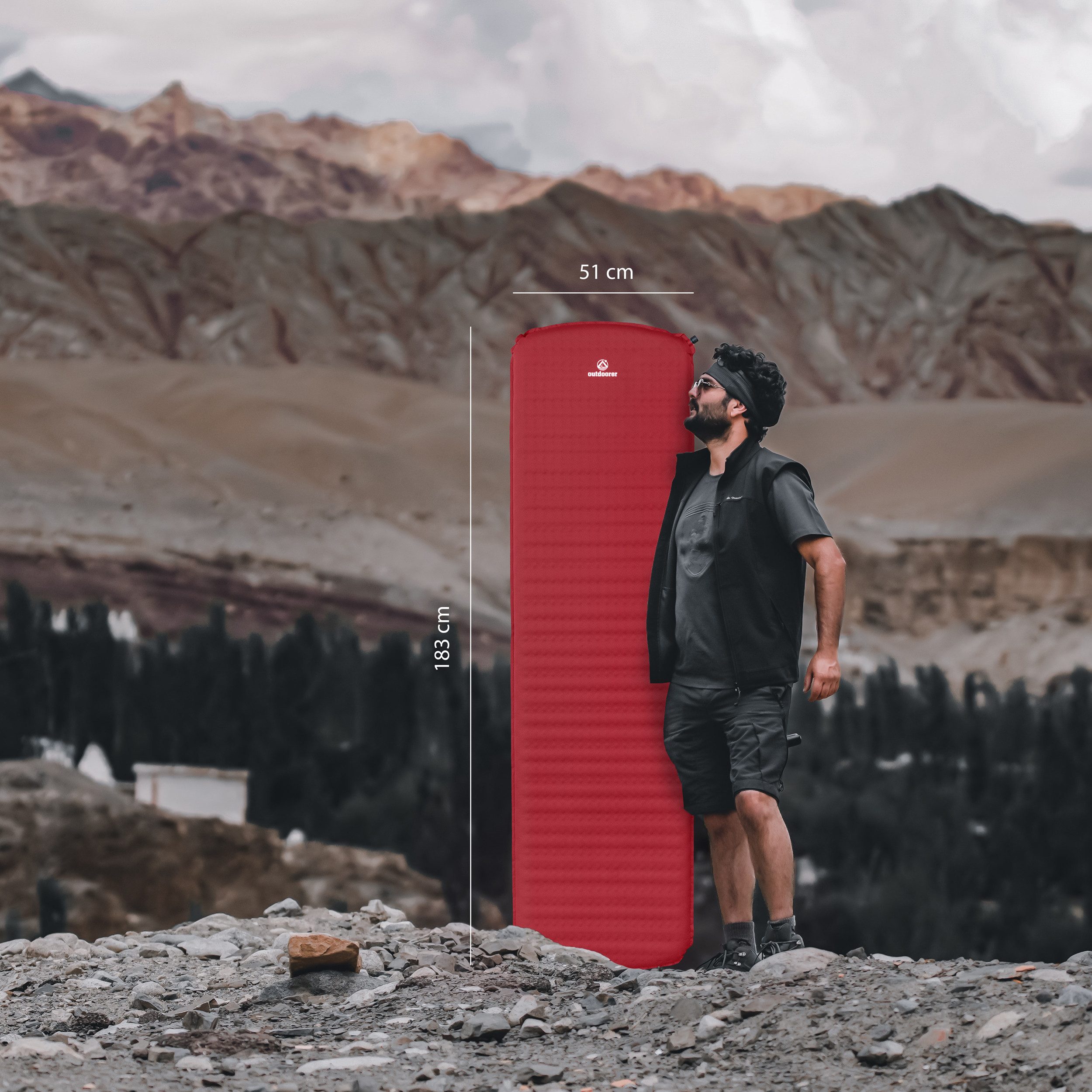 outdoorer Isomatte Trek Bed 2, selbstaufblasend, ultraleicht, R-Wert 4, kleines Packmaß