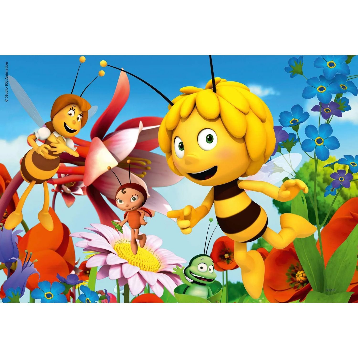 Ravensburger Puzzle Biene Maja auf der Blumenwiese 2 X 12 Teile, 12 Puzzleteile