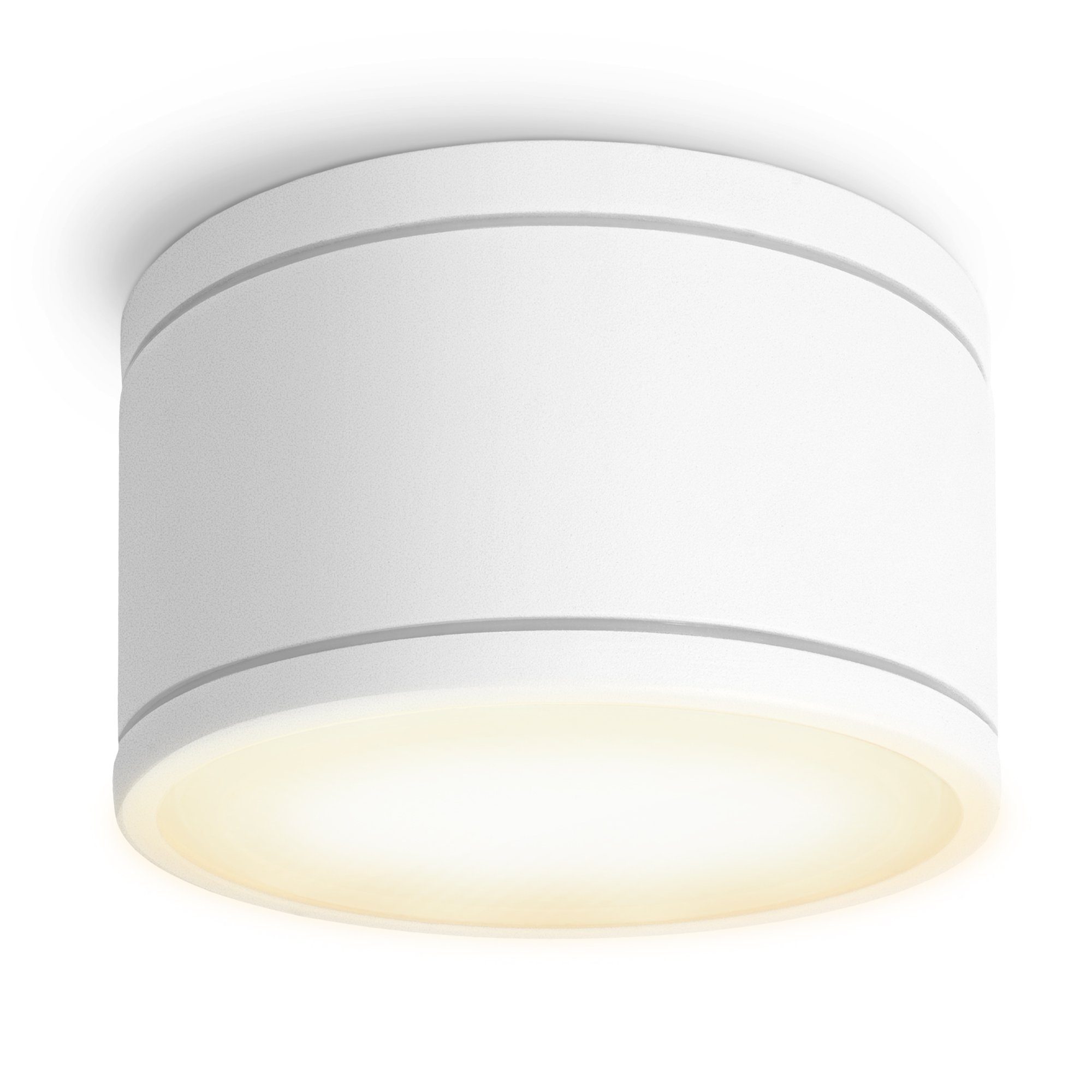 flacher mit IP44 CELI-WX GX53 Aufbauleuchte weiss dimmbar, LED SSC-LUXon rund Warmweiß Aufbaustrahler