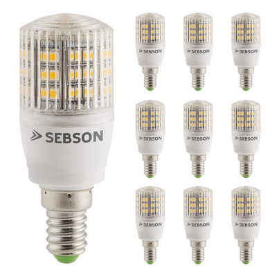 SEBSON LED-Leuchtmittel 10er Pack E14 LED 3W Lampe  240lm warmweiß - Leuchtmittel 280°