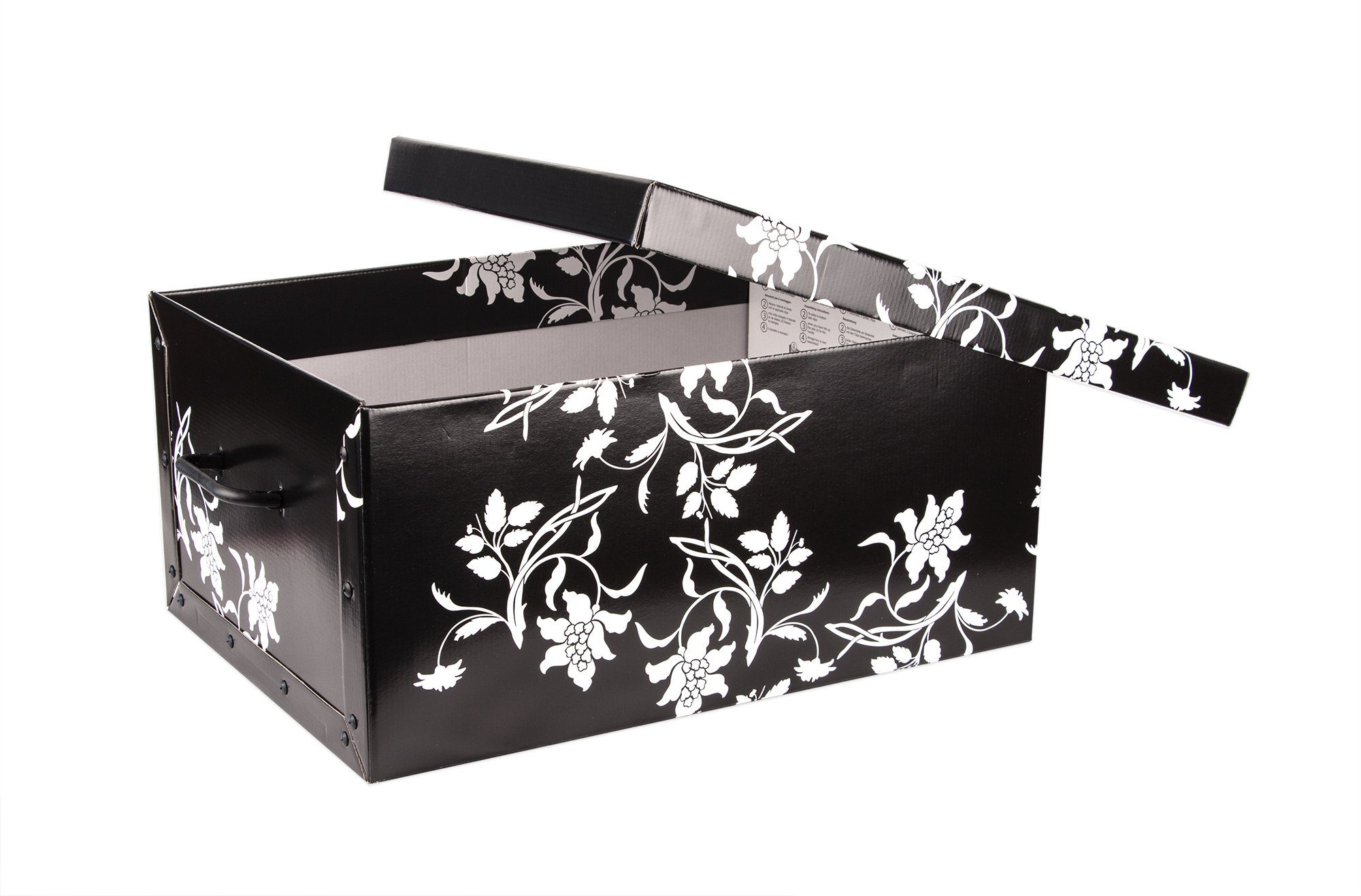 BigDean Aufbewahrungsbox 3x je 45 Liter mit Deckel & Griffen stabile Pappe Ordnungsboxen (Set, 3 St., Aufbewahrungsbox), Robust + Stabil mit Griff, Hübsche + pr – Bild 5 von 5