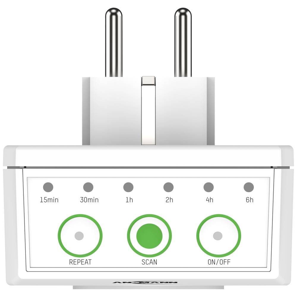 ANSMANN AG Zeitschaltuhr Energiespar-Steckdose, Countdown Timer 1260-0010, Countdown-Funktion