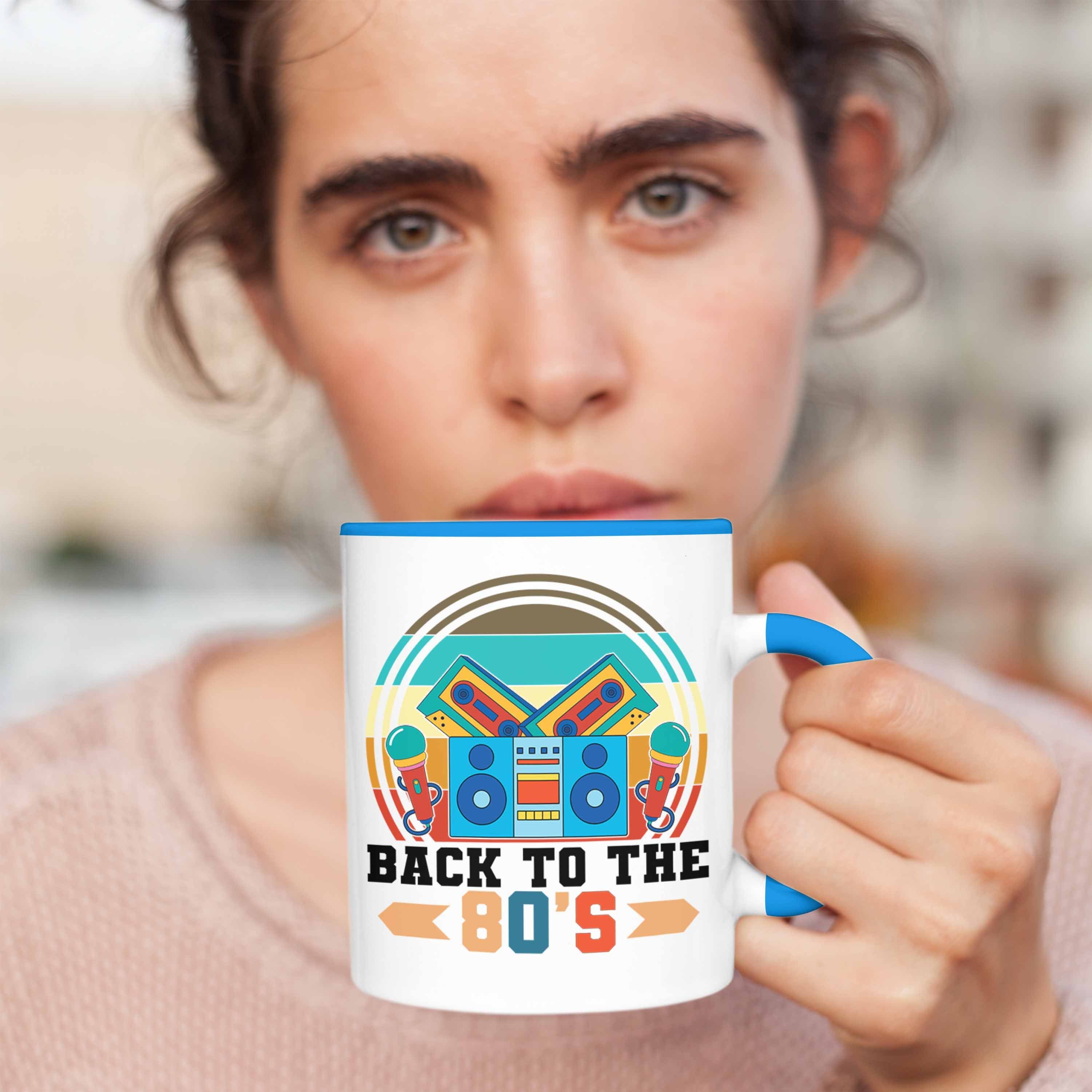 Tasse Trendation Tasse Trendation Geschenk - Blau Back Achziger 80er To Jahre The Geschenkidee Party