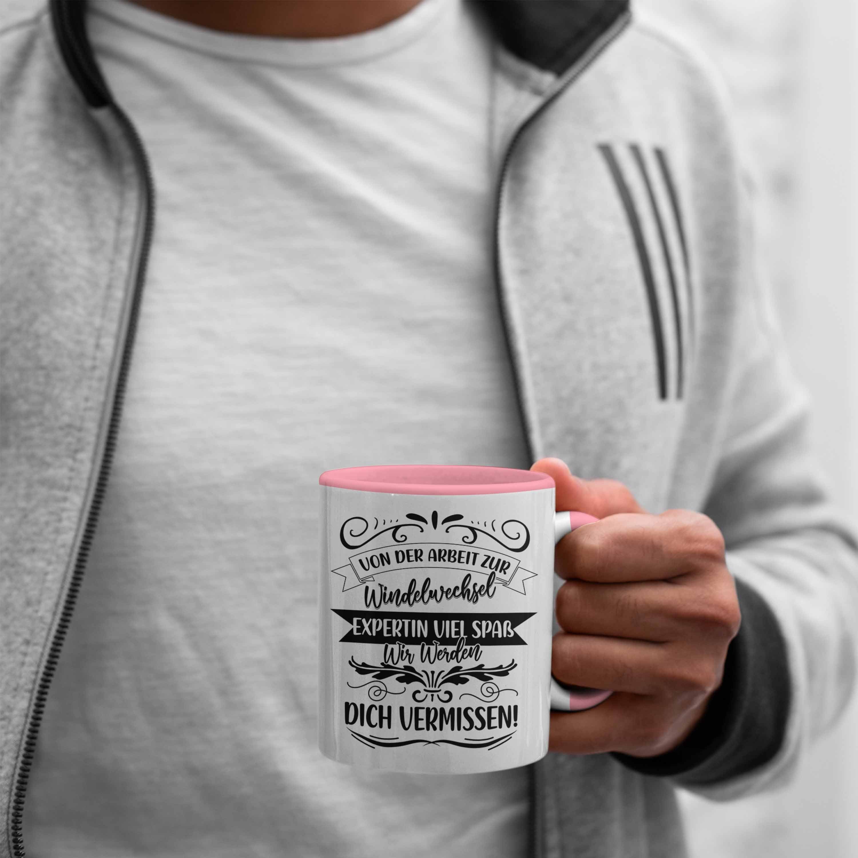 Kaffeetasse Tasse Abschied Trendation Geschenk Rosa Mutterschutz Mutterschutz Tasse Kollegi