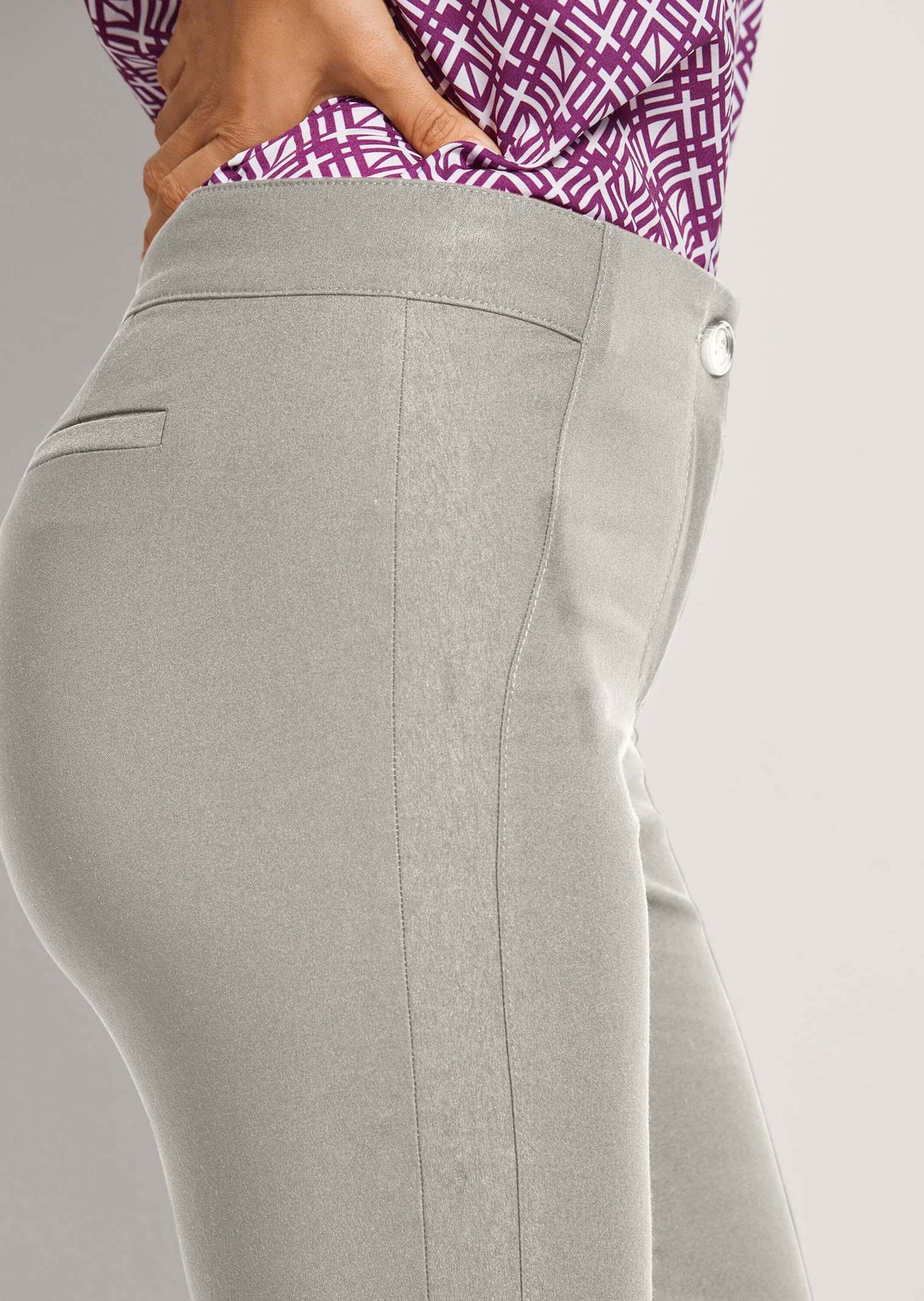 MADELEINE Stoffhose Schlanke Stretch-Hose mit Vichy-Karo Stoffhose in Knöchellänge und ohne Taschen – Bild 4 von 5