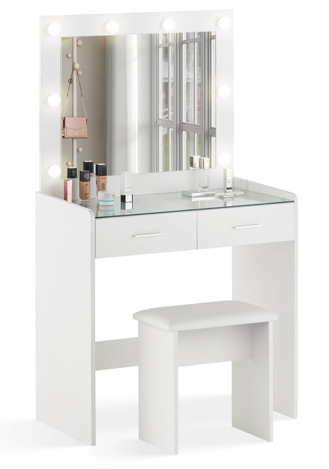Ofcasa Schminktisch 80x33x140cm Frisiertisch (2 Pakete), günstig online kaufen