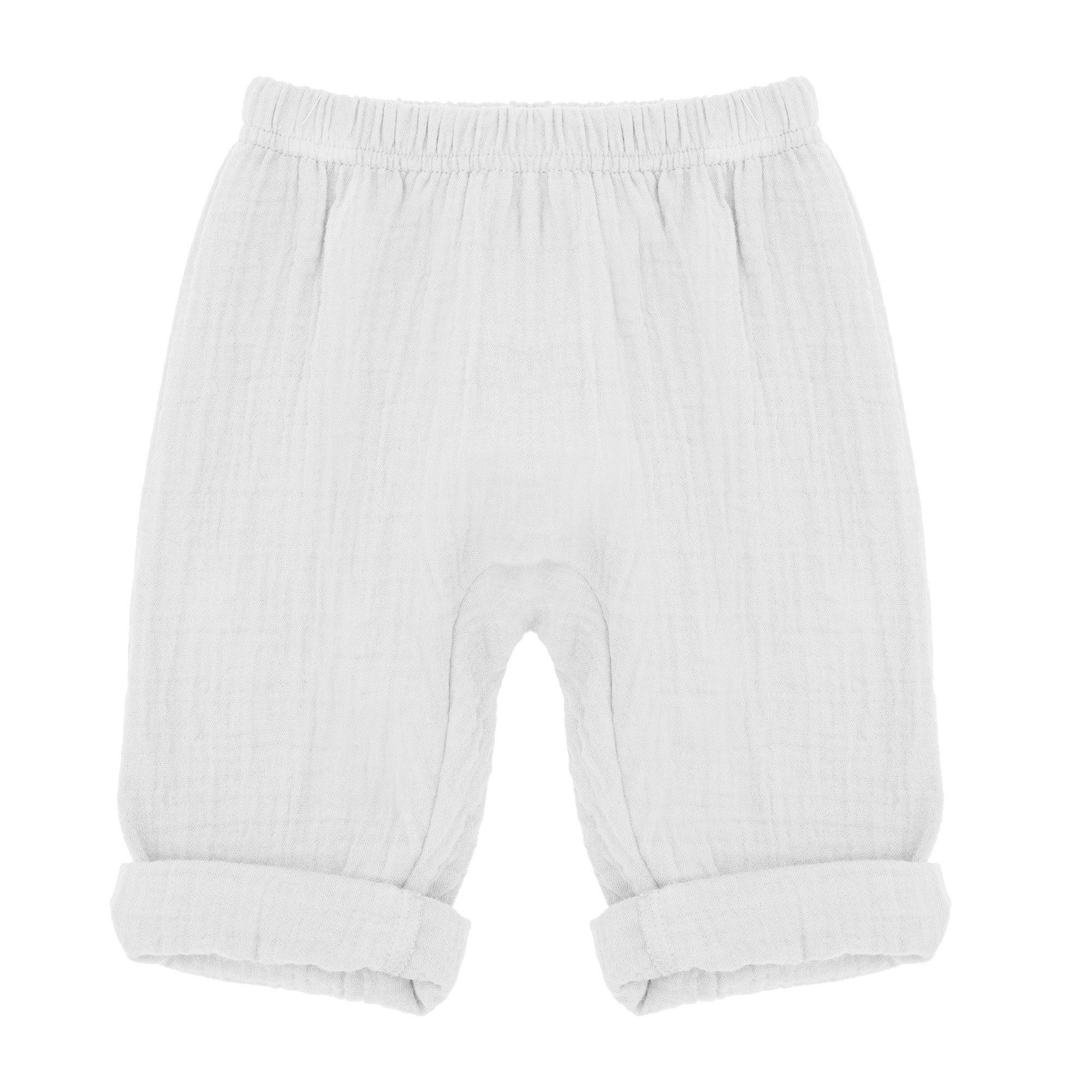 MAXIMO Stoffhose GOTS BABY-Krempelhose Musselin (1-tlg) Musselin