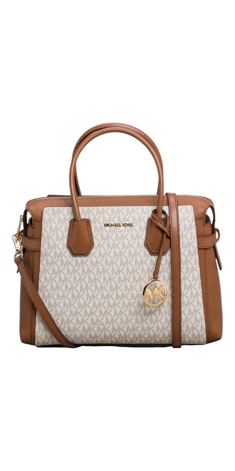 Handtasche Michael Kors Mercer Damen Tasche Vanilla mit Schulterriemen