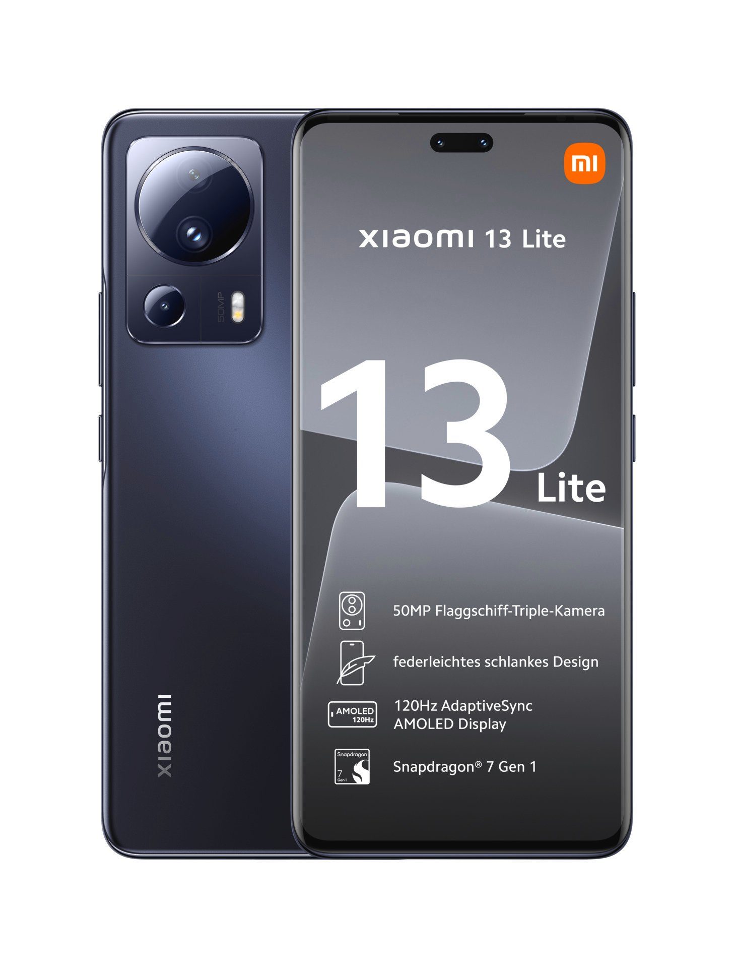 Xiaomi 13 Lite Zoll, Smartphone MP 50 (16,65 cm/6,55 128 Speicherplatz, Schwarz 8GB+128GB Kamera) GB
