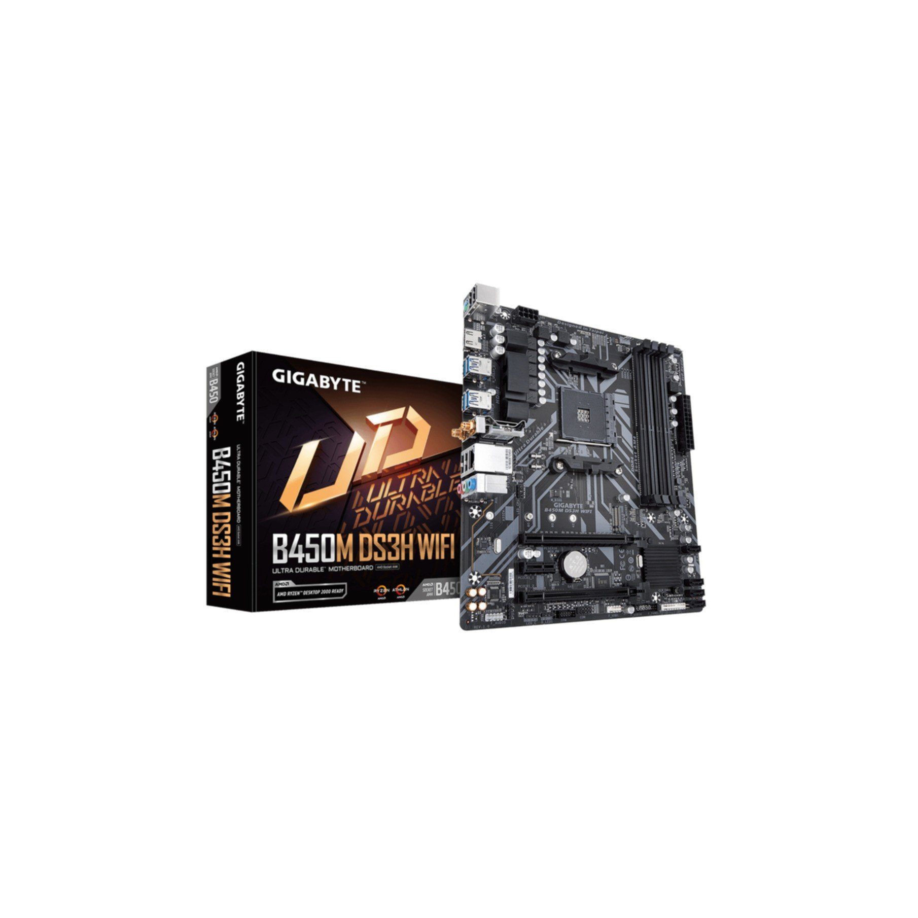 Gigabyte GA-B450M-DS3H-WIFI Mainboard, RAM-Speicher max.: 128 GB