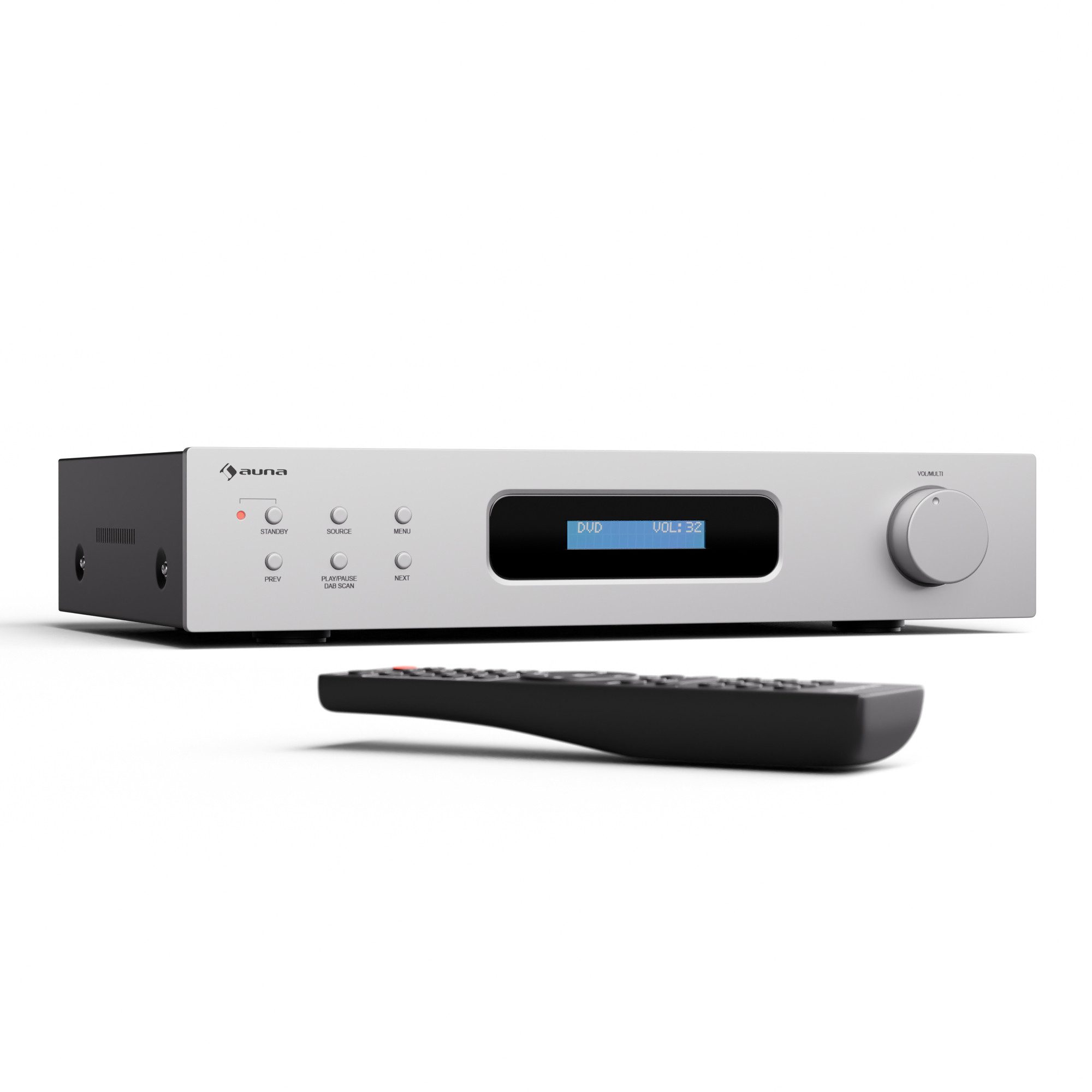 auna Art22 Amplifier DAB+ 2x100W BT white/silver Audioverstärker