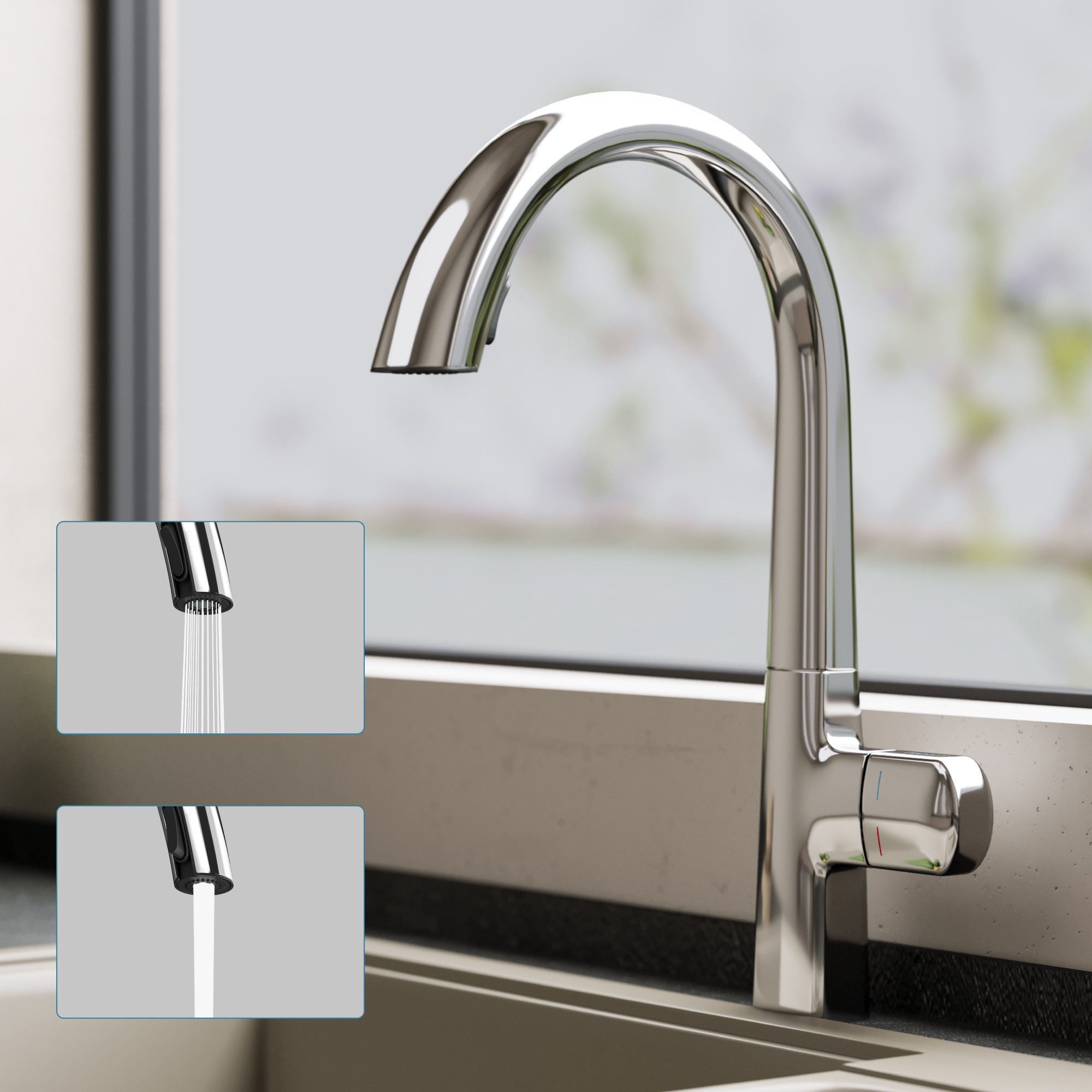 doporro Küchenarmatur Spültischarmatur Wasserhahn Küche Vollkupfer günstig online kaufen