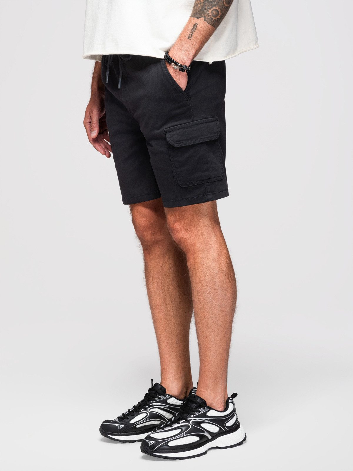 Shorts Cargo-Shorts aus Baumwolle mit elastischem Bund