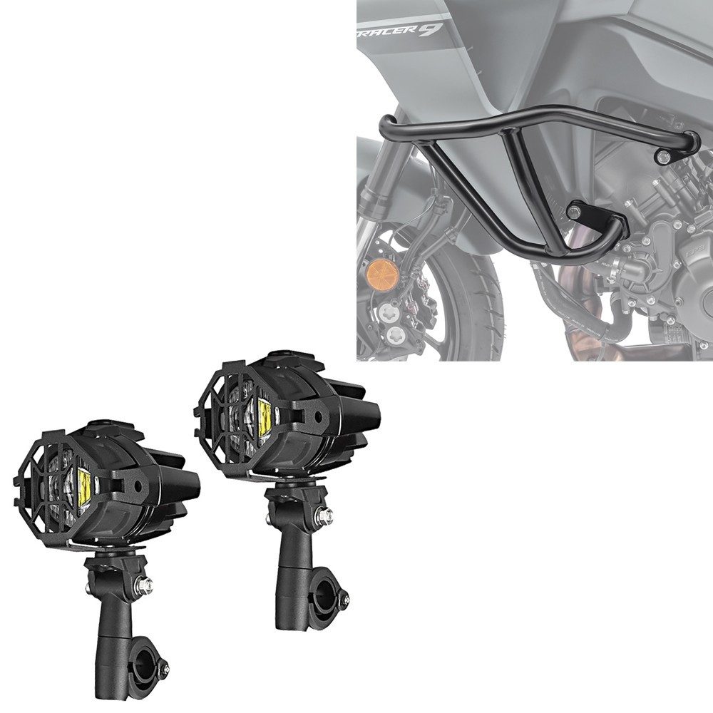 Lumitecs Halter LED Nebelscheinwerfer + Sturzbügel für Yamaha Tracer 9 / GT 21-24