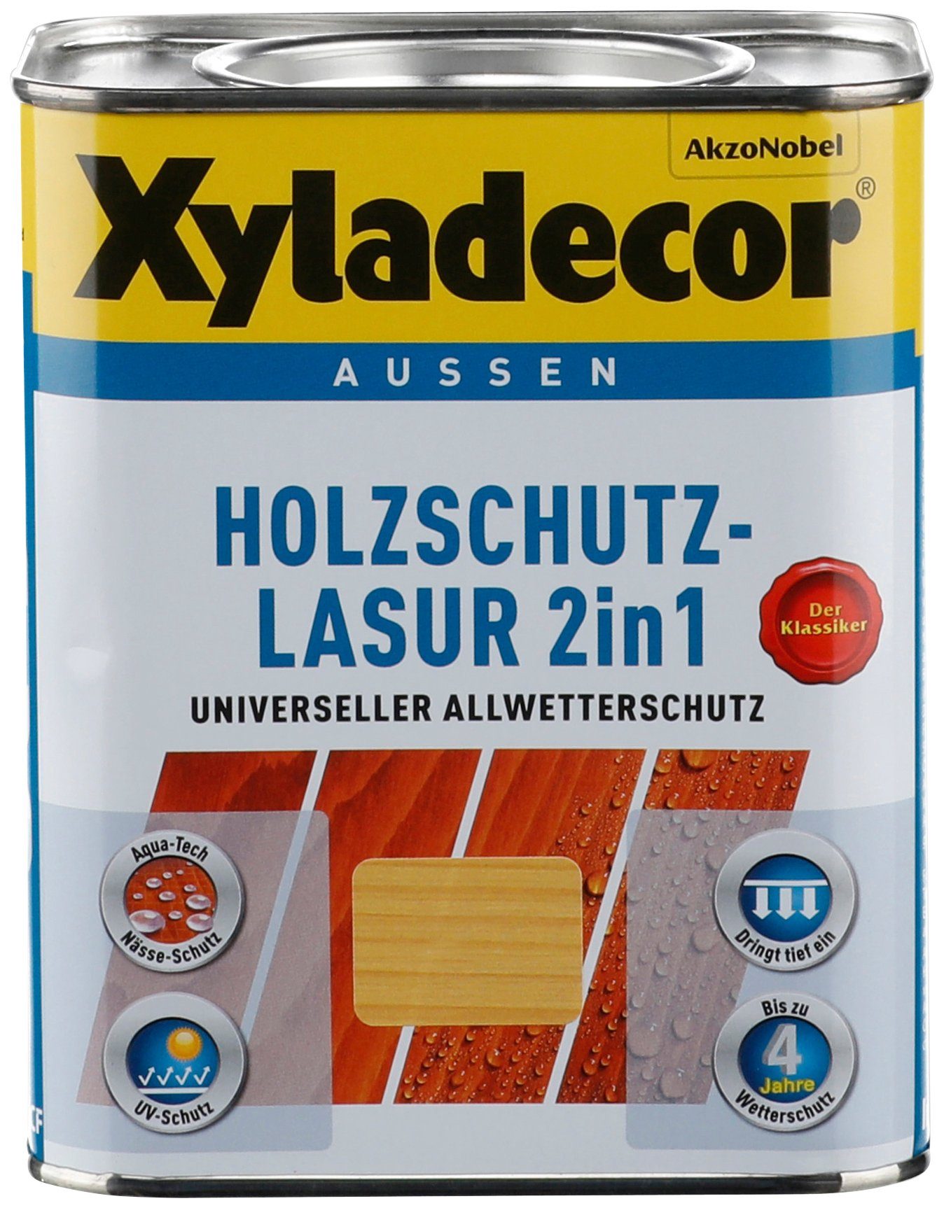 2in1, kastanie natur Holzschutzlasur 2,5 Liter, Xyladecor 