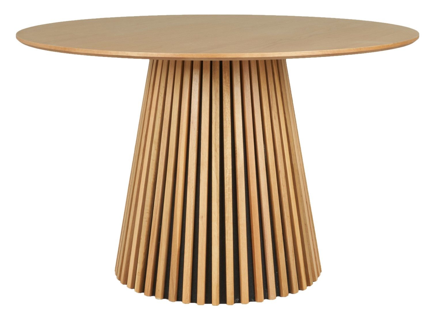 bene living Esstisch Oria - rund 120 cm - Eichenholz natur, Massivholz - formschönes Gestell - Esszimmer - Esszimmer