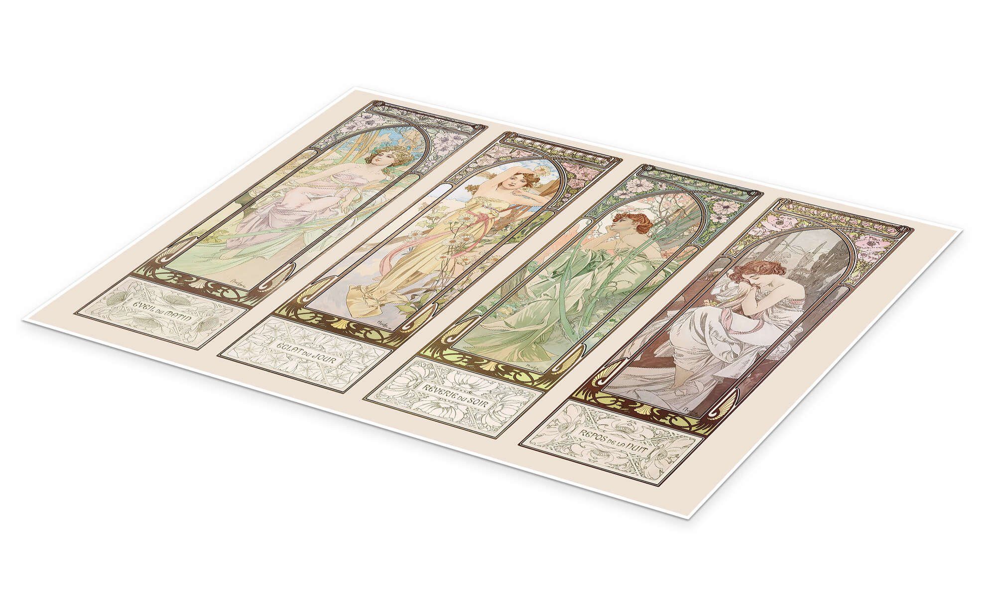Posterlounge Poster Alfons Mucha, Die Vier günstig online kaufen