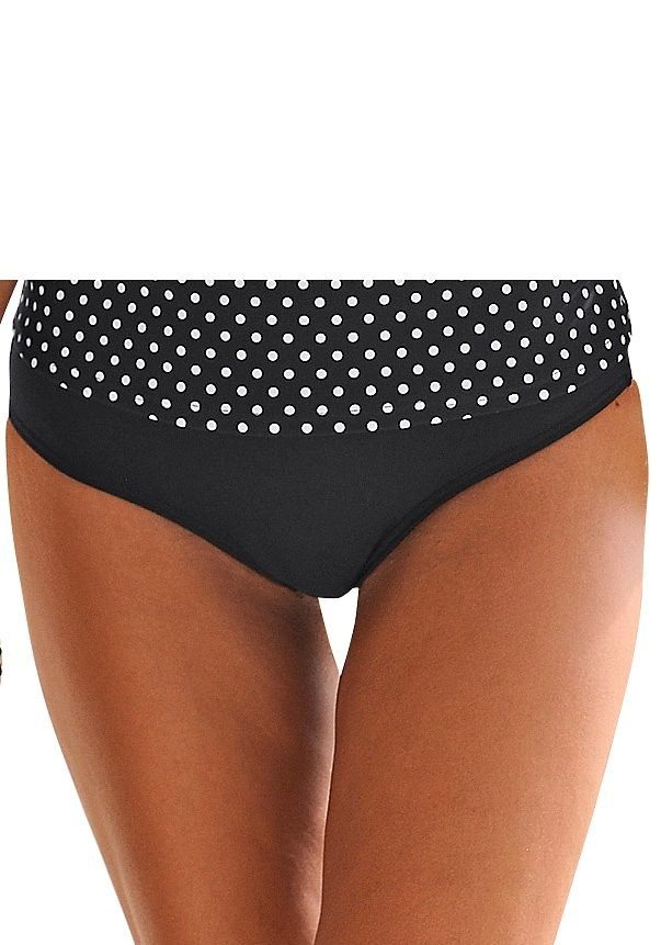 LASCANA Bikini-Hose Merilyn uni und bedruckt in klassischer Form