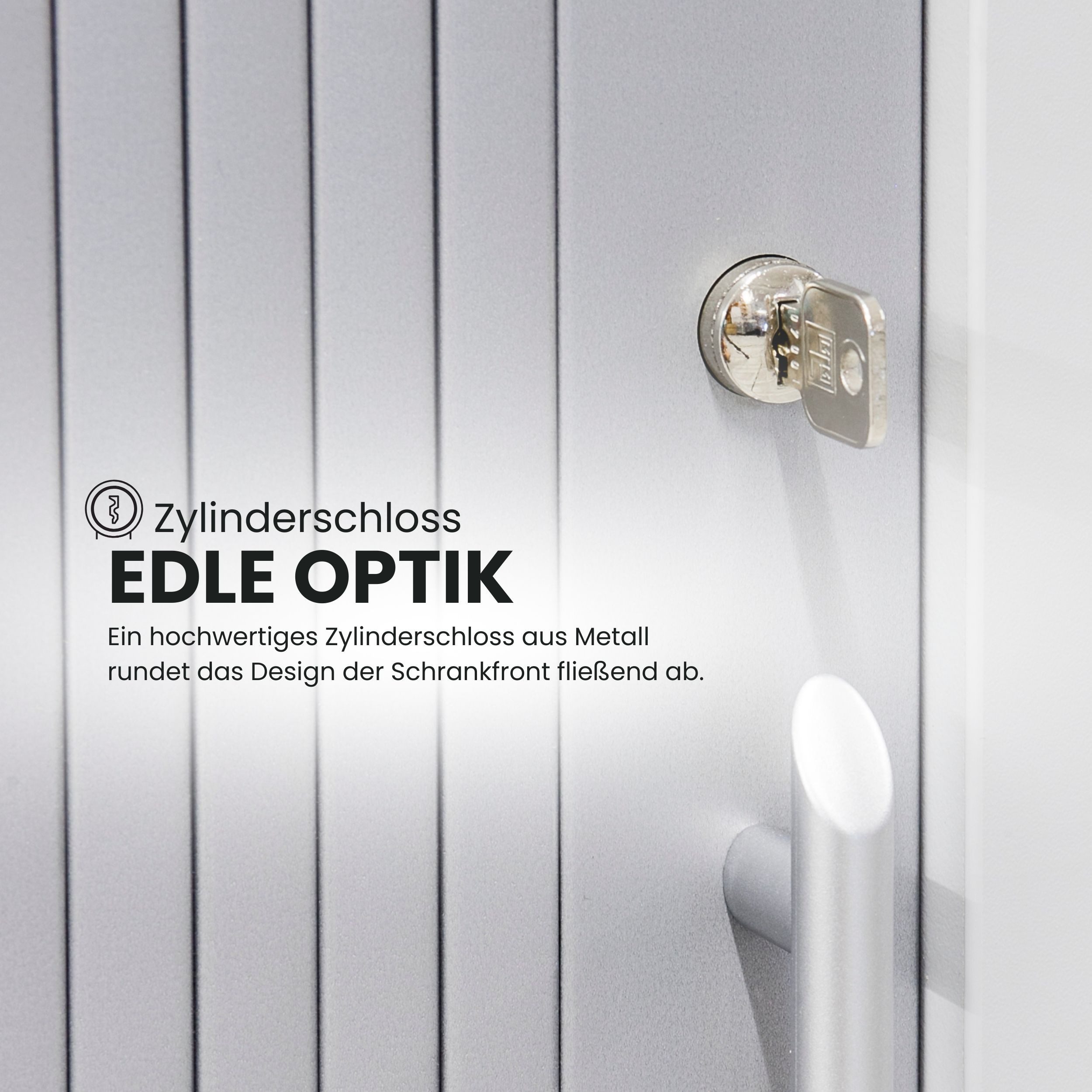 bümö Aktenschrank Rollladenschrank office - 2 Ordnerhöhen Dekor: Graphit/Silber - Griffe: Bügelgriff (Metall)