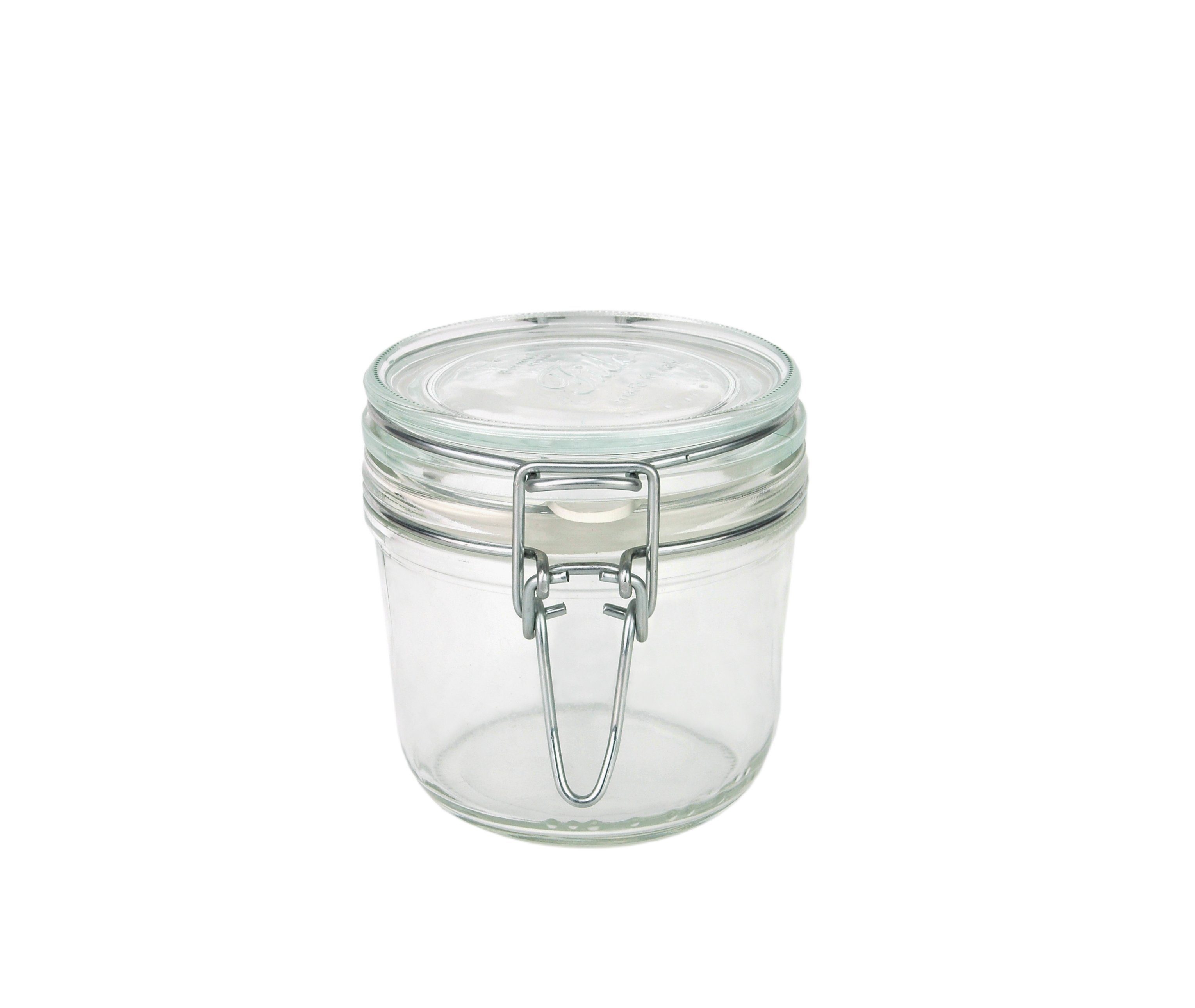 MamboCat Vorratsglas Einmachglas Bügelverschluss Original Fido Rezeptheft, incl. Glas 0,35L
