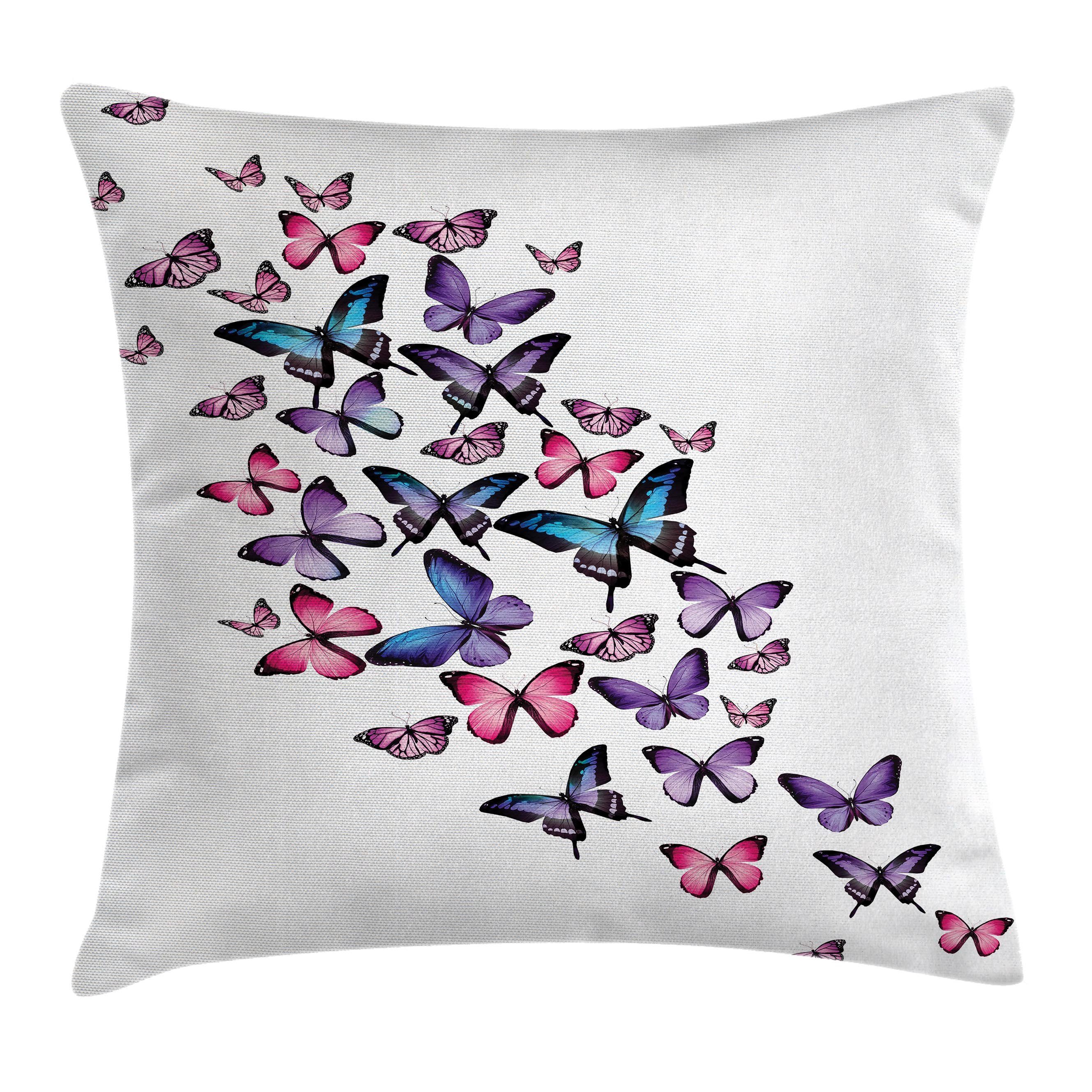 Abakuhaus Waschbar Feminine mit Farbfesten Kissenbezüge Flügel Klaren Schmetterling (1 Stück), Reißverschluss Kissenhülle Farben mit Beidseitiger Druck,