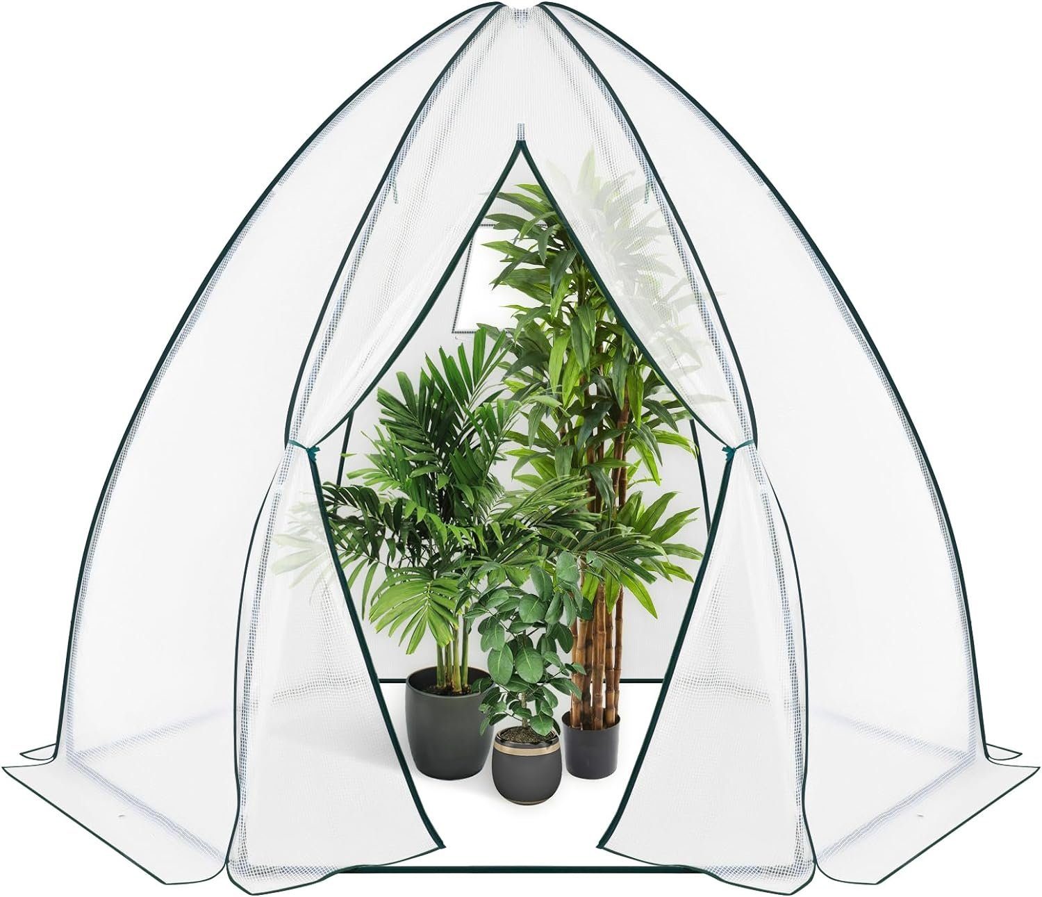 Woltu Foliengewächshaus, BxTxH: 240 x 240 x 240,00 cm, PE halbtransparente Tomatenhaus, Winterschutz