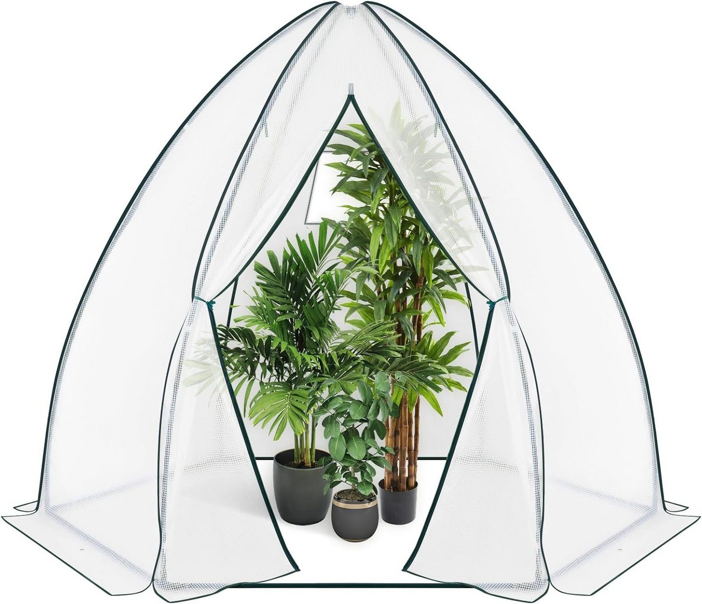 Woltu Foliengewächshaus, BxTxH: 240 x 240 x 240,00 cm, PE halbtransparente Tomatenhaus, Winterschutz