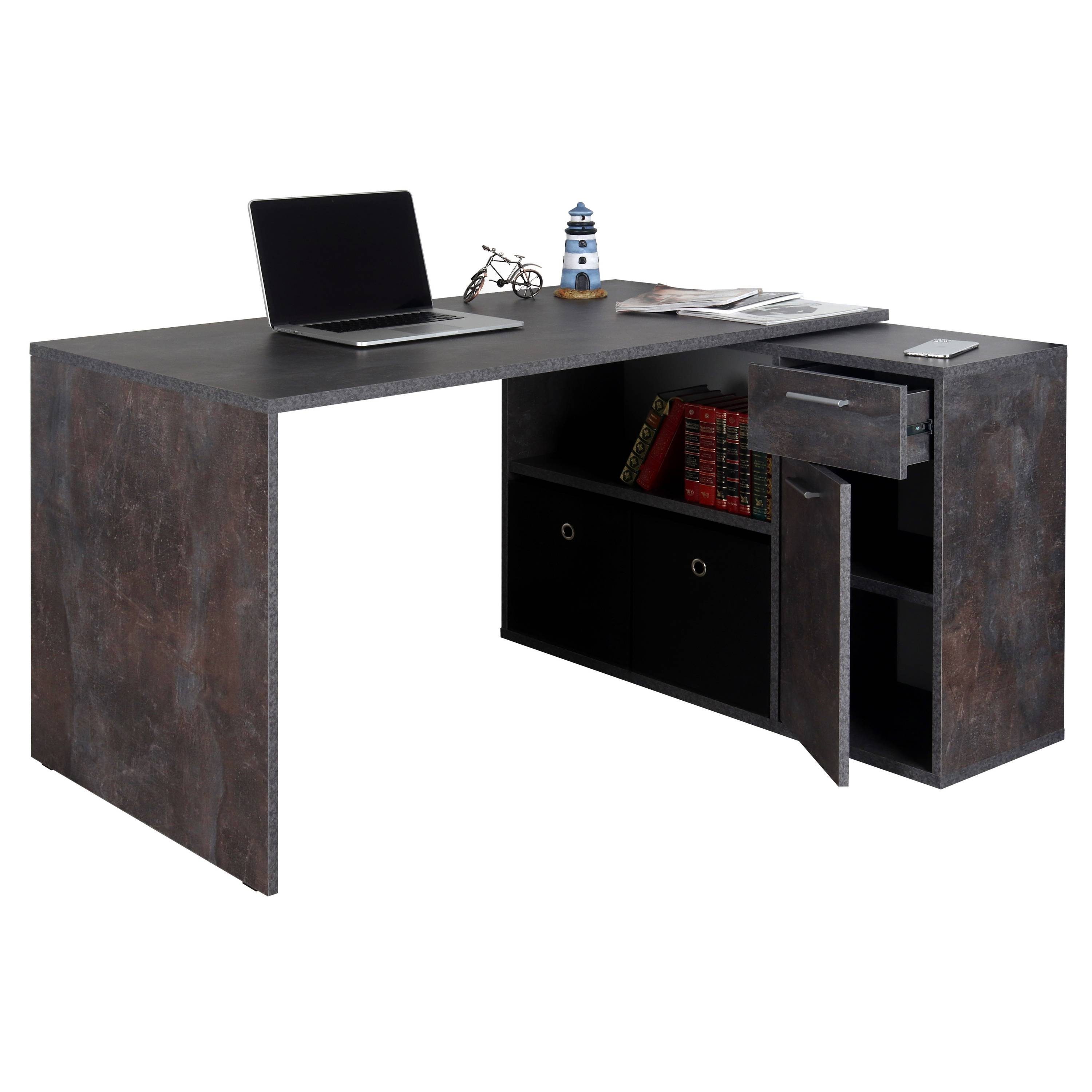 RICOO Eckschreibtisch WM083-BG (1-St), Schreibtisch Bürotisch Ecke für Kind günstig online kaufen