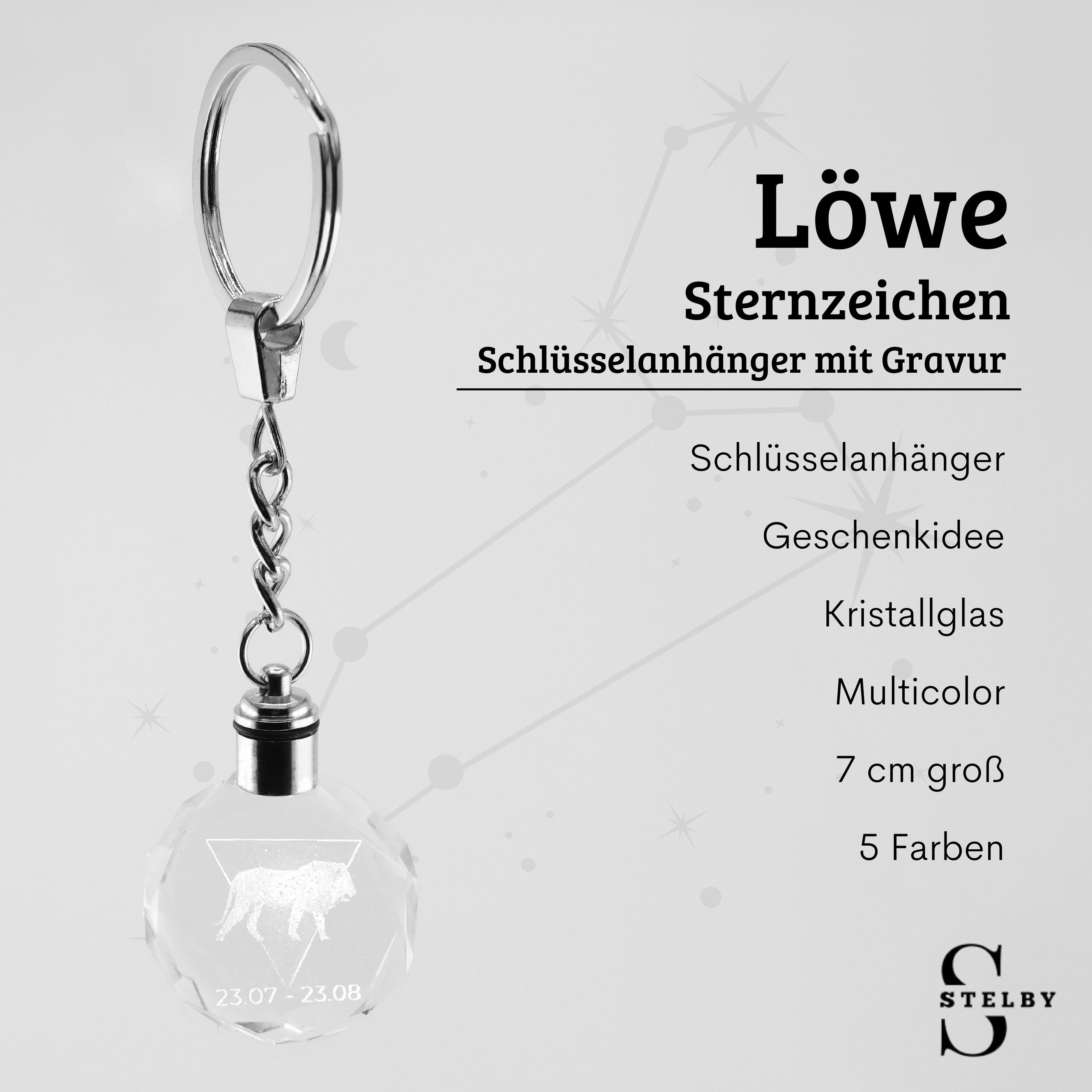 Stelby Schlüsselanhänger mit Gravur Löwe Sternzeichen günstig online kaufen
