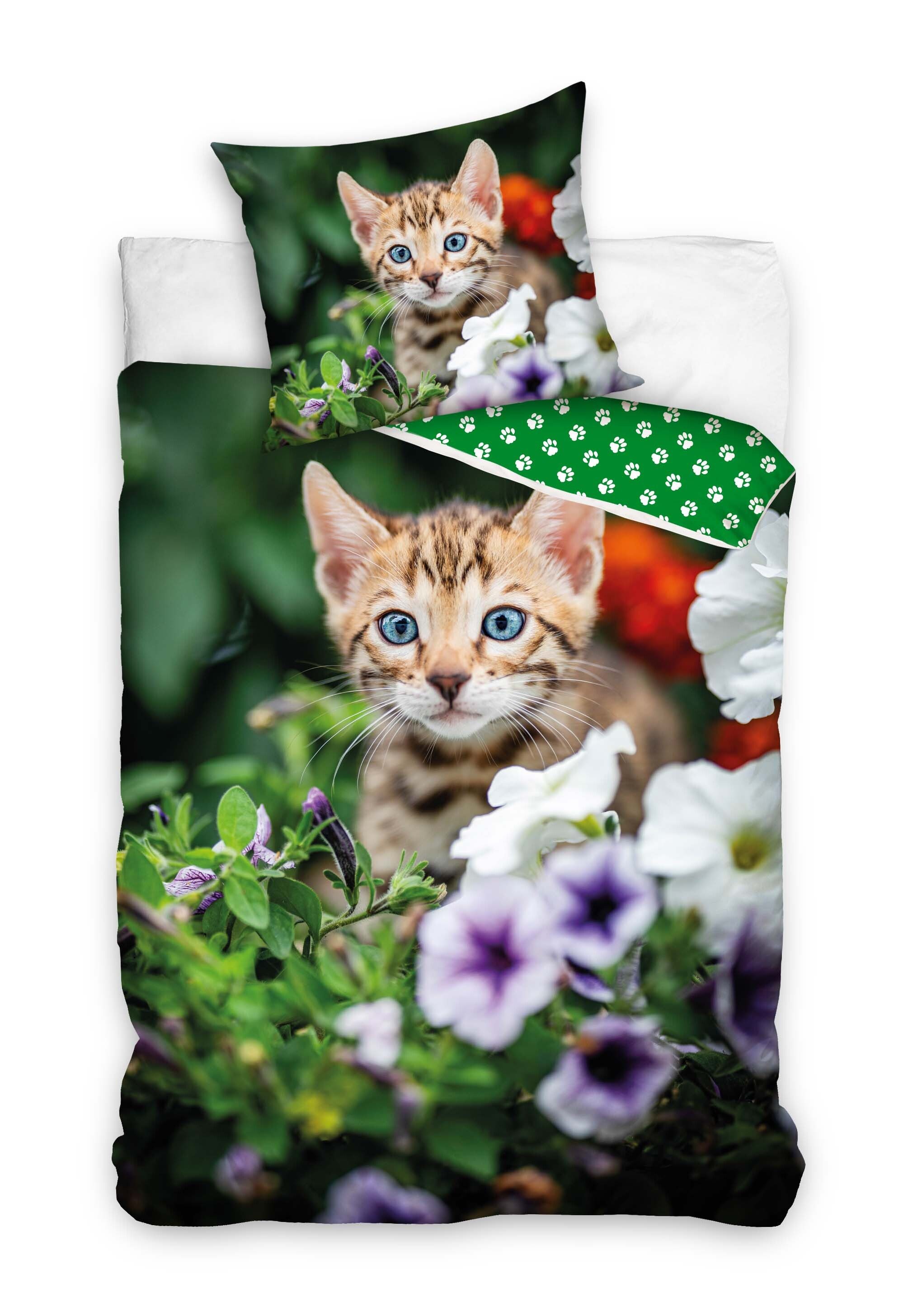 Carbotex Bettwäsche Katze Bettwäsche 135 x 200 cm