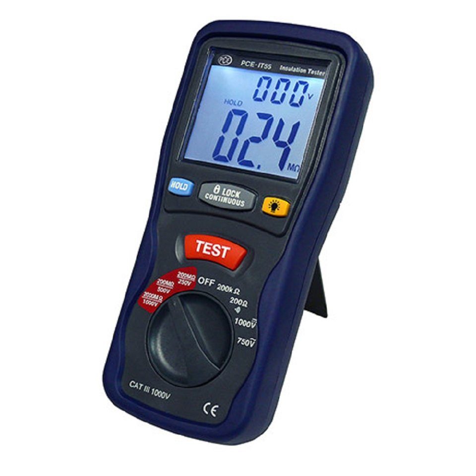 Montagewerkzeug Isolationstester PCE-IT55 Ohmmeter erfasst Isolations-Widerstände