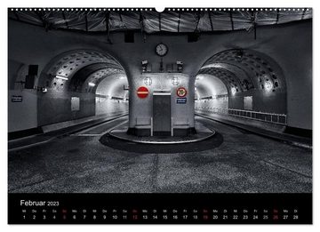 CALVENDO Wandkalender Hamburgs Nächte (Premium, hochwertiger DIN A2 Wandkalender 2023, Kunstdruck in Hochglanz)